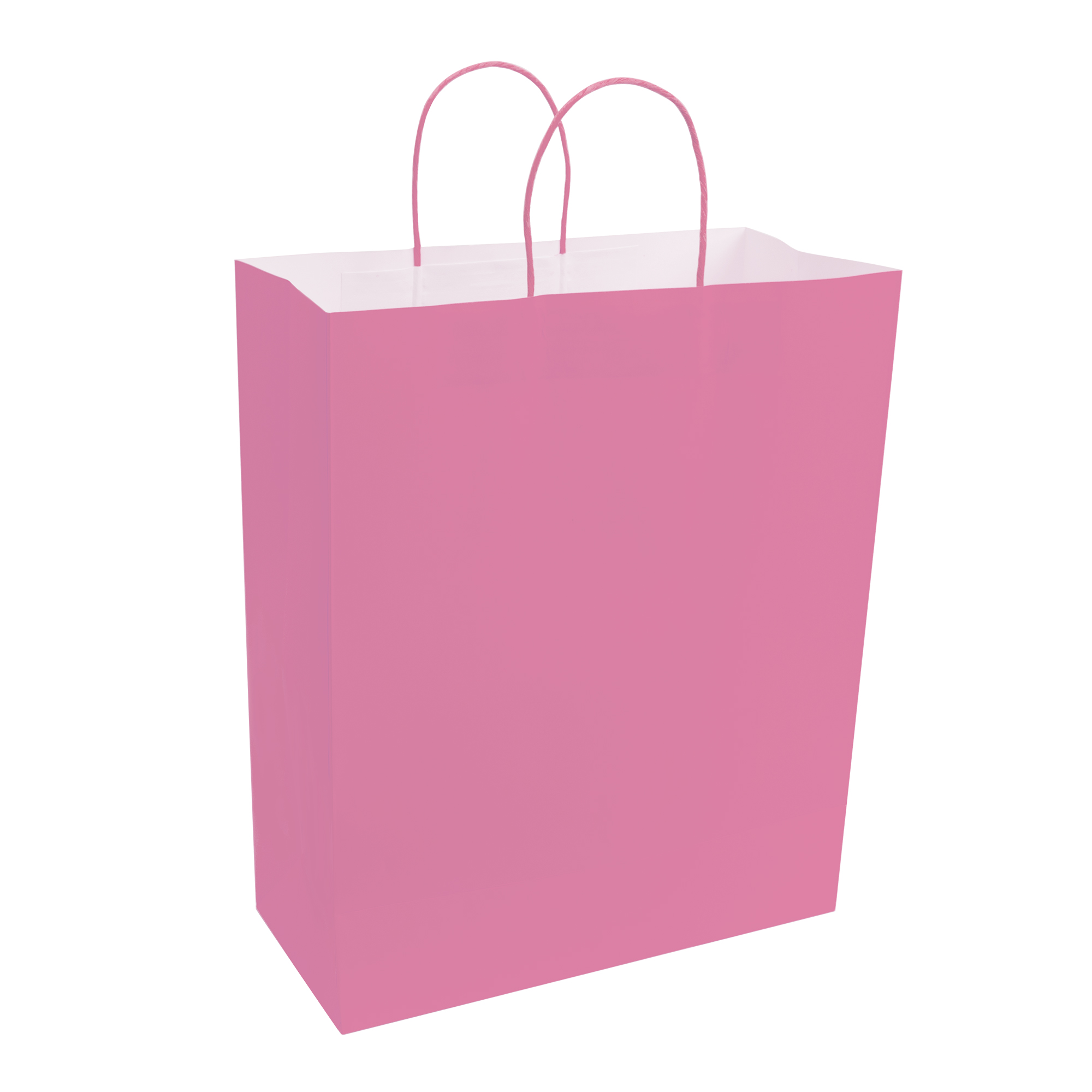 Paper Bags with Handles for Favors & Gifts 15¾" - Pink