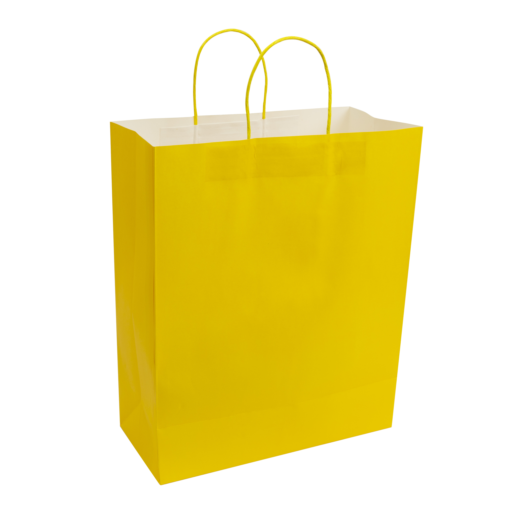 Paper Bags with Handles for Favors & Gifts 15¾" - Yellow
