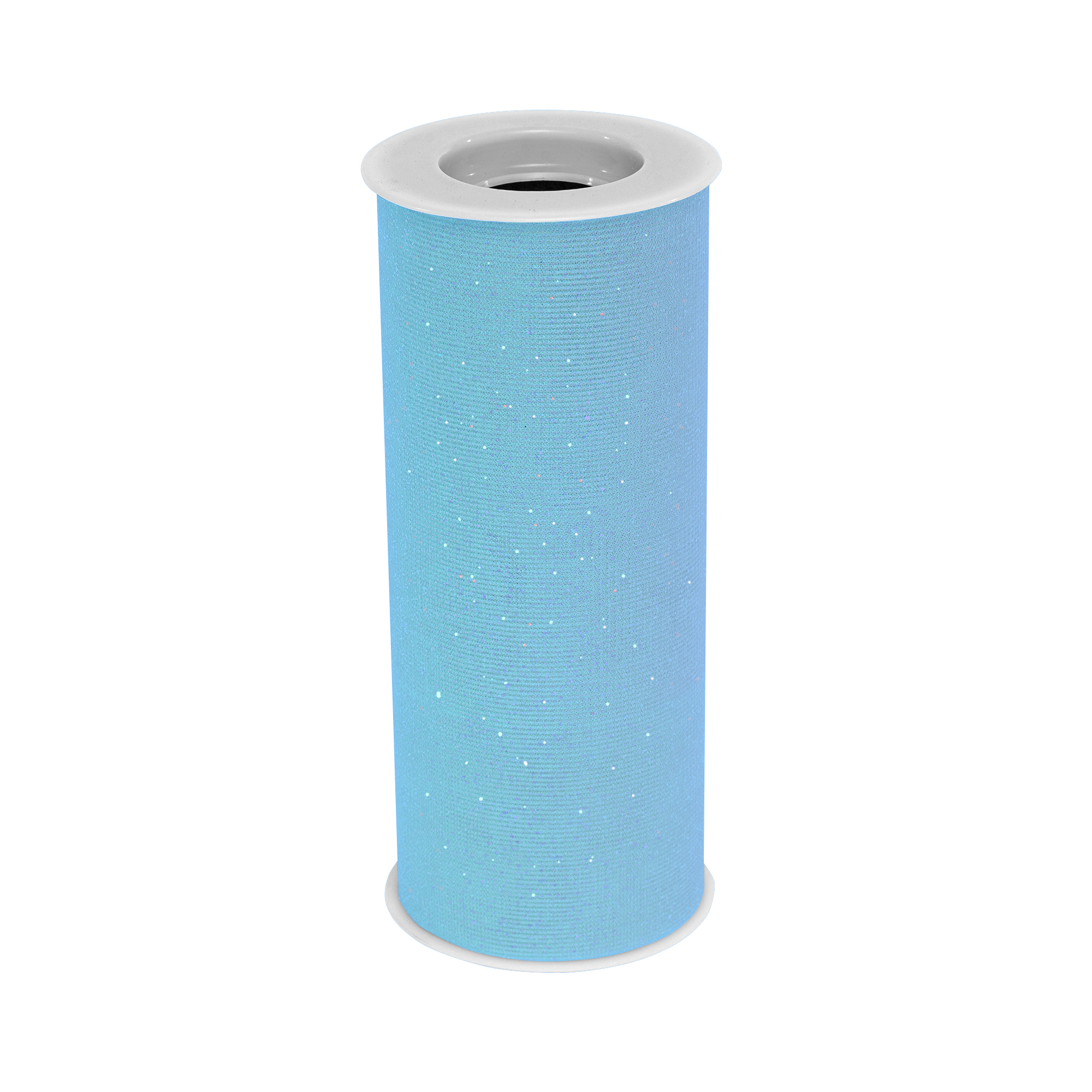 Glittered Tulle Rolls 6" x 25yds - Blue