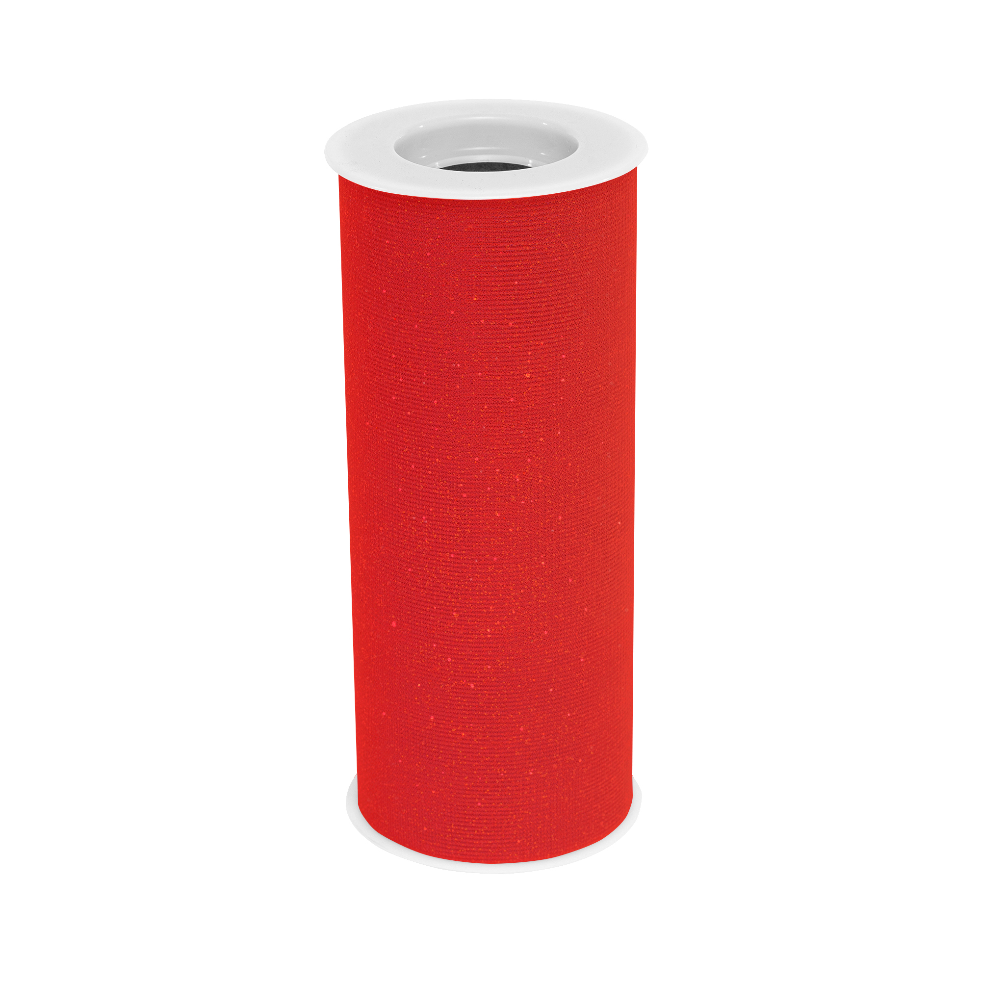 Glittered Tulle Rolls 6" x 25yds - Red