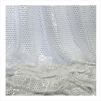 44" Shiny 3mm Spangle Knit Fabric 10yds