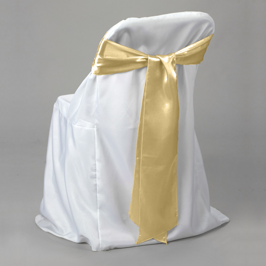 Satin Chair Bow 6" X 108" 6pc/bag - Gold