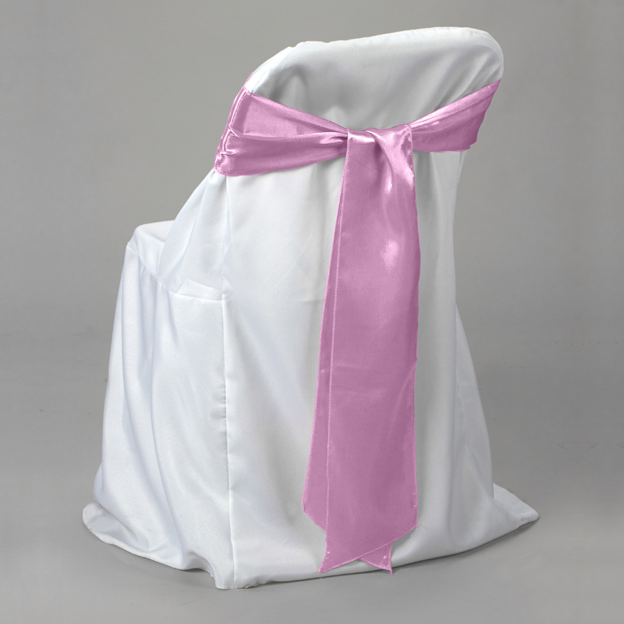 Satin Chair Bow 6" X 108" 6pc/bag - Pink