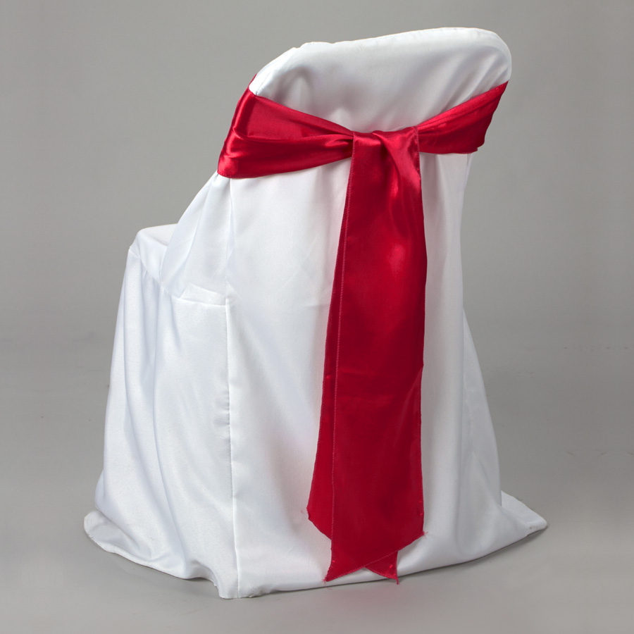 Satin Chair Bow 6" X 108" 6pc/bag - Red