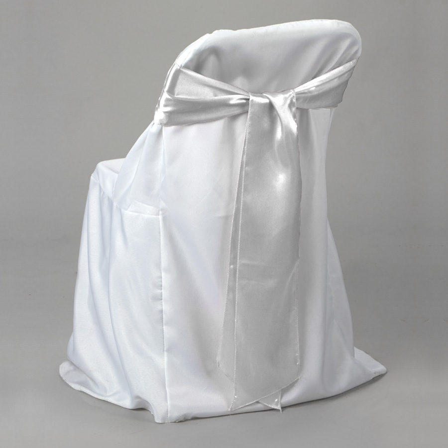 Satin Chair Bow 6" X 108" 6pc/bag - White