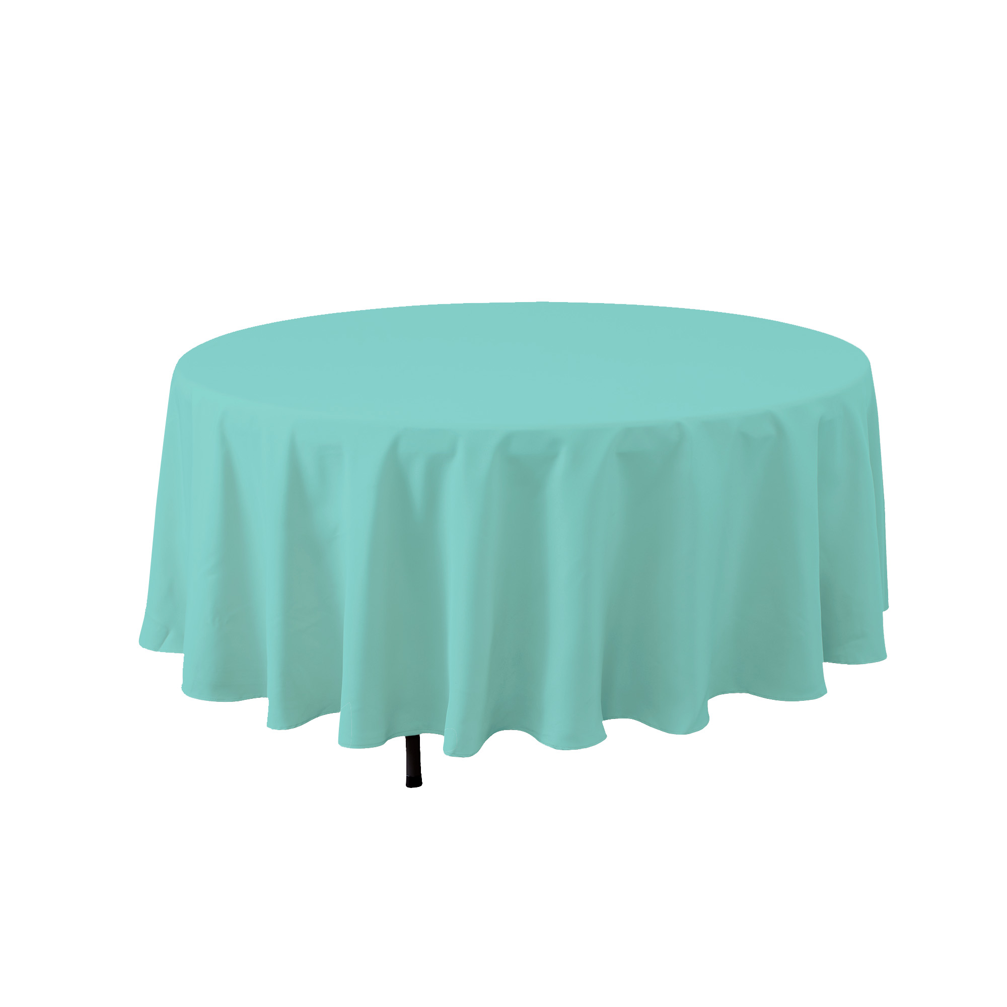 Round Polyester Table Cover 108" - Aqua