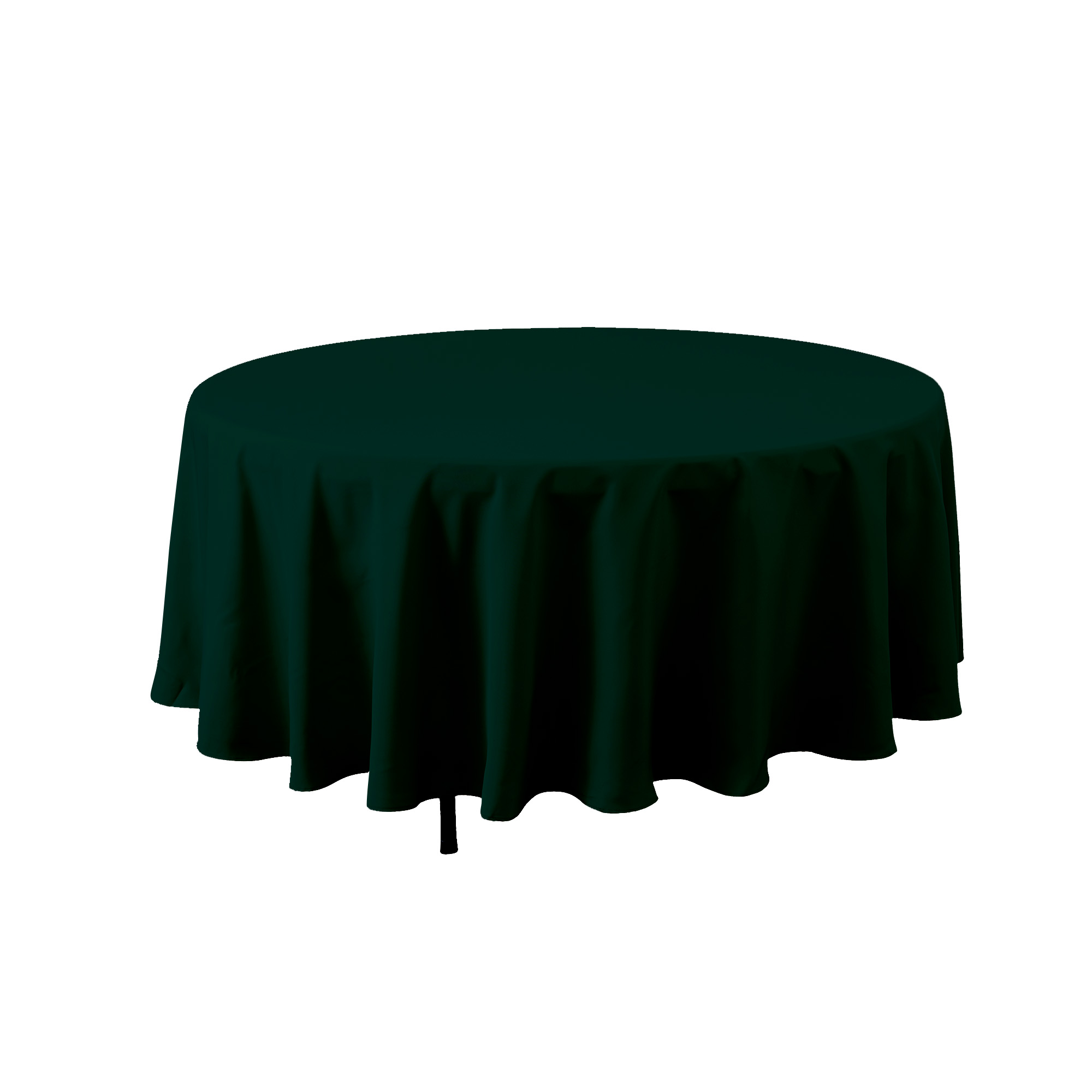 Round Polyester Table Cover 108" - Forest Green