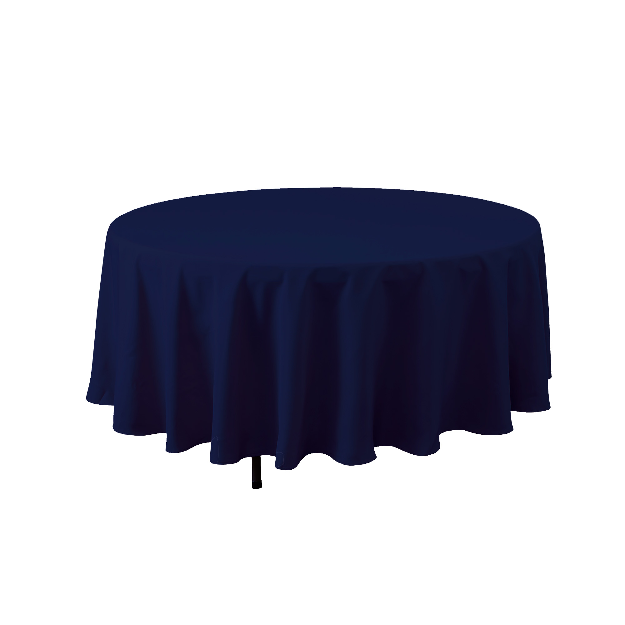 Round Polyester Table Cover 108" - Navy