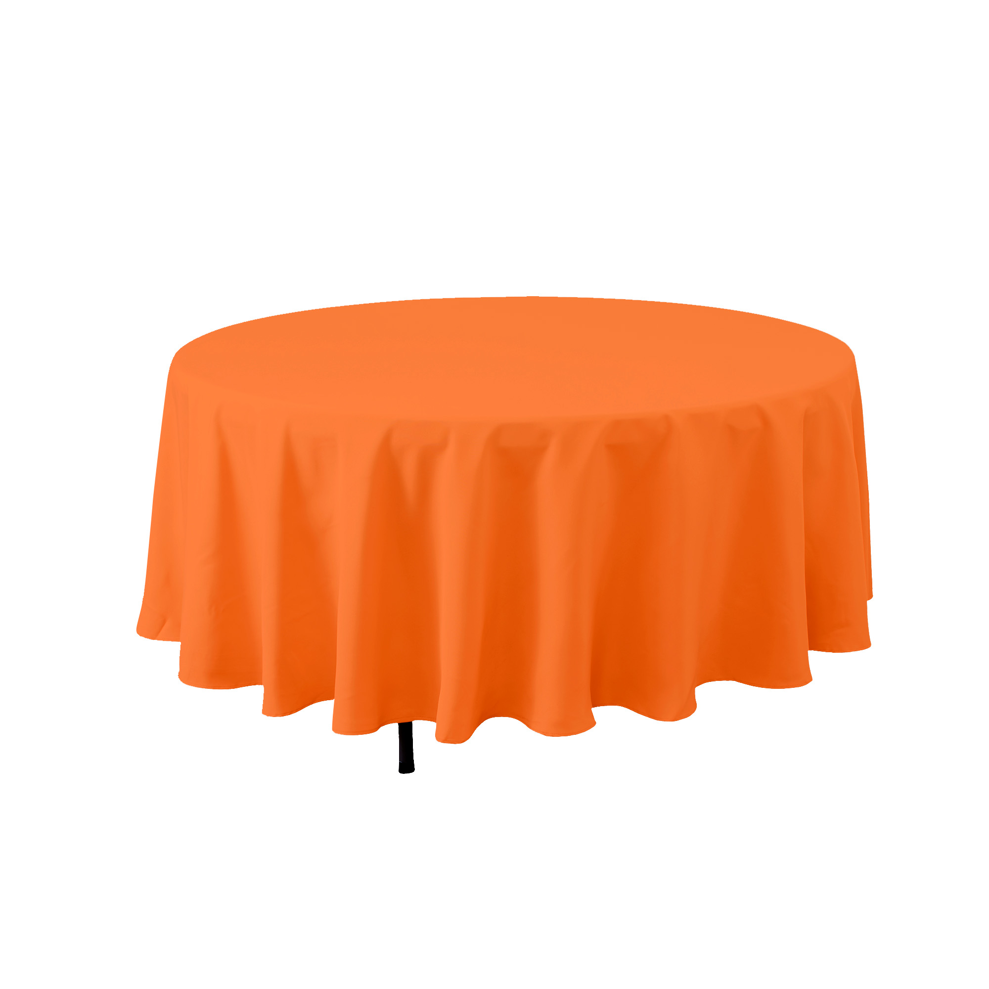 Round Polyester Table Cover 108" - Orange