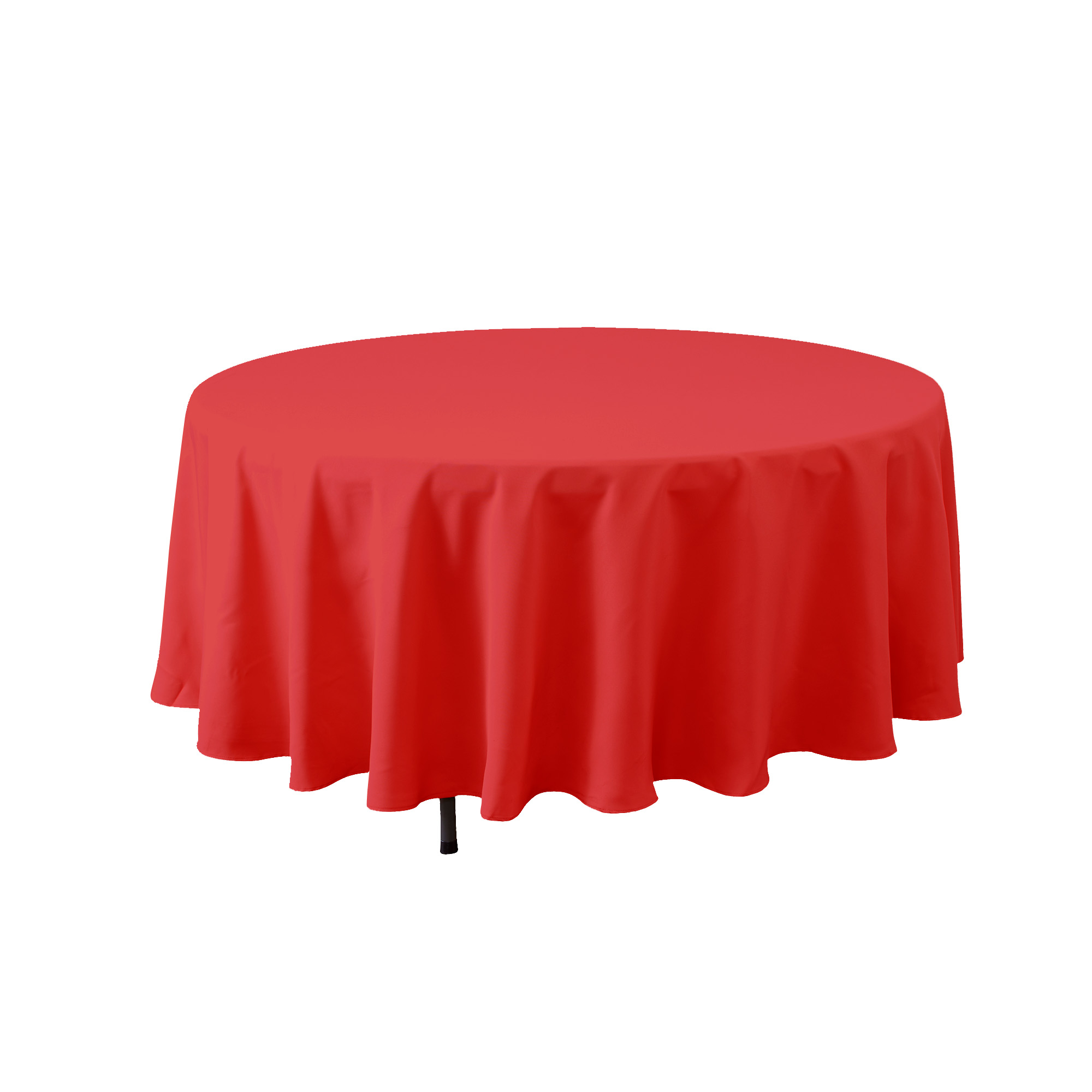 Round Polyester Table Cover 108" - Red