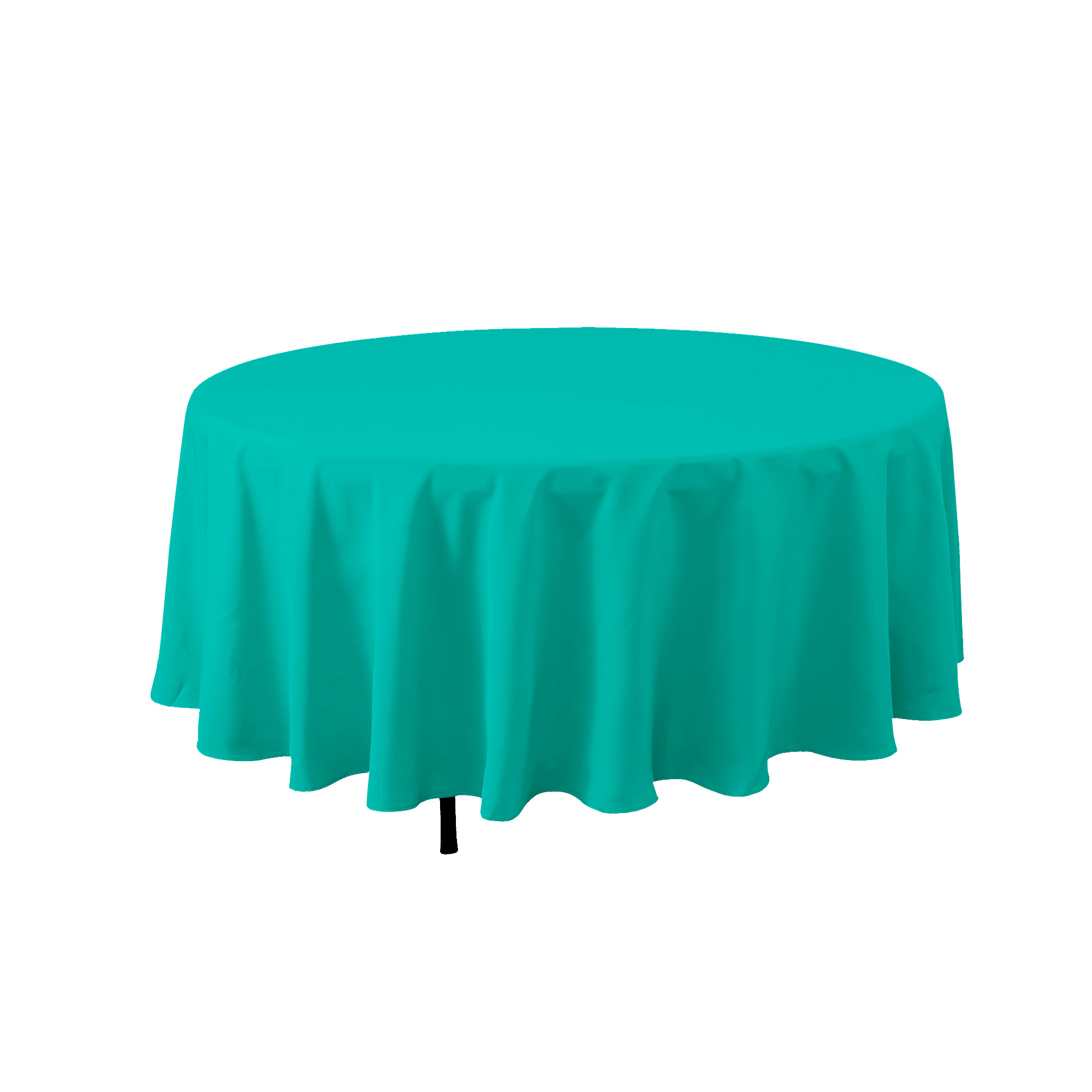 Round Polyester Table Cover 108" - Turquoise