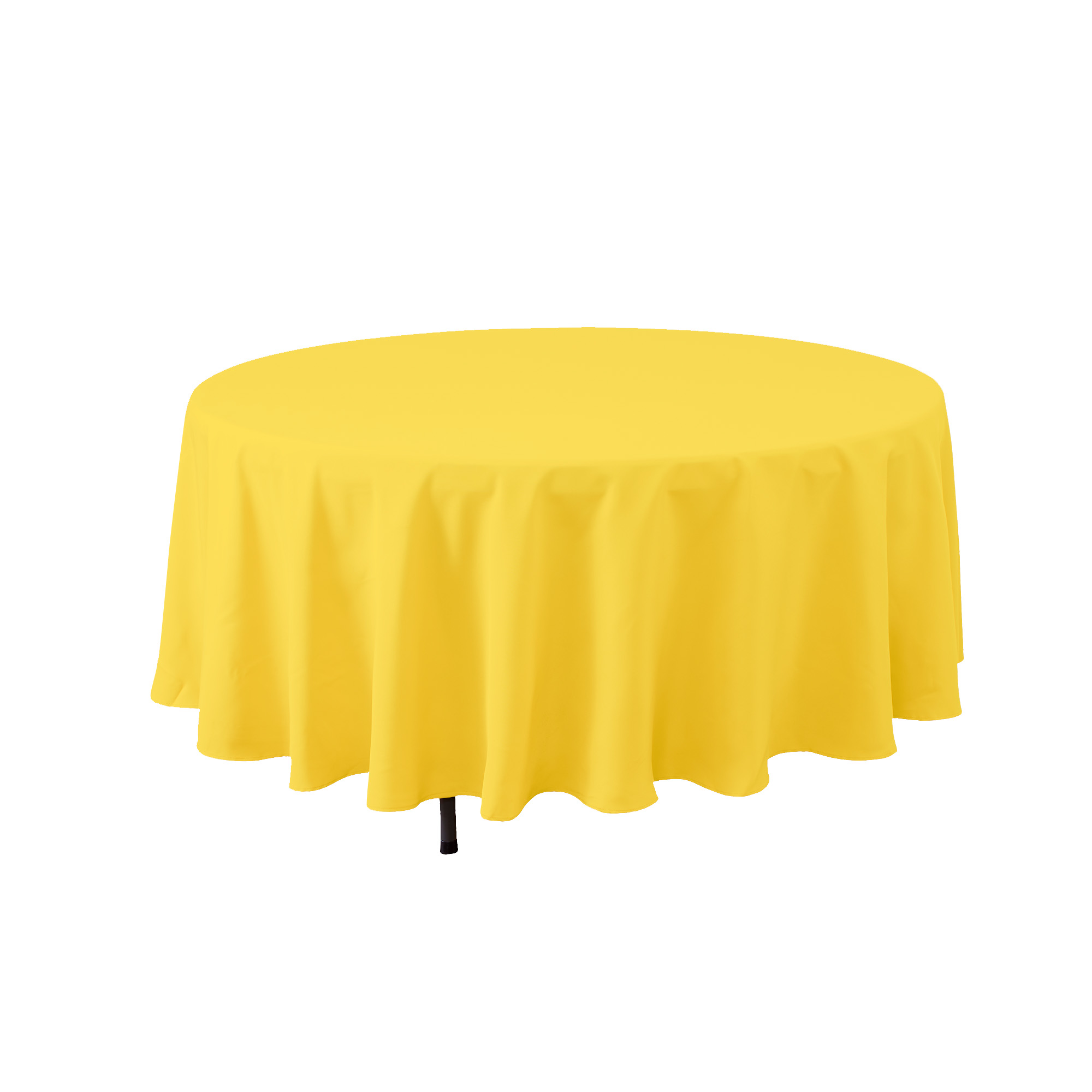 Round Polyester Table Cover 108" - Yellow