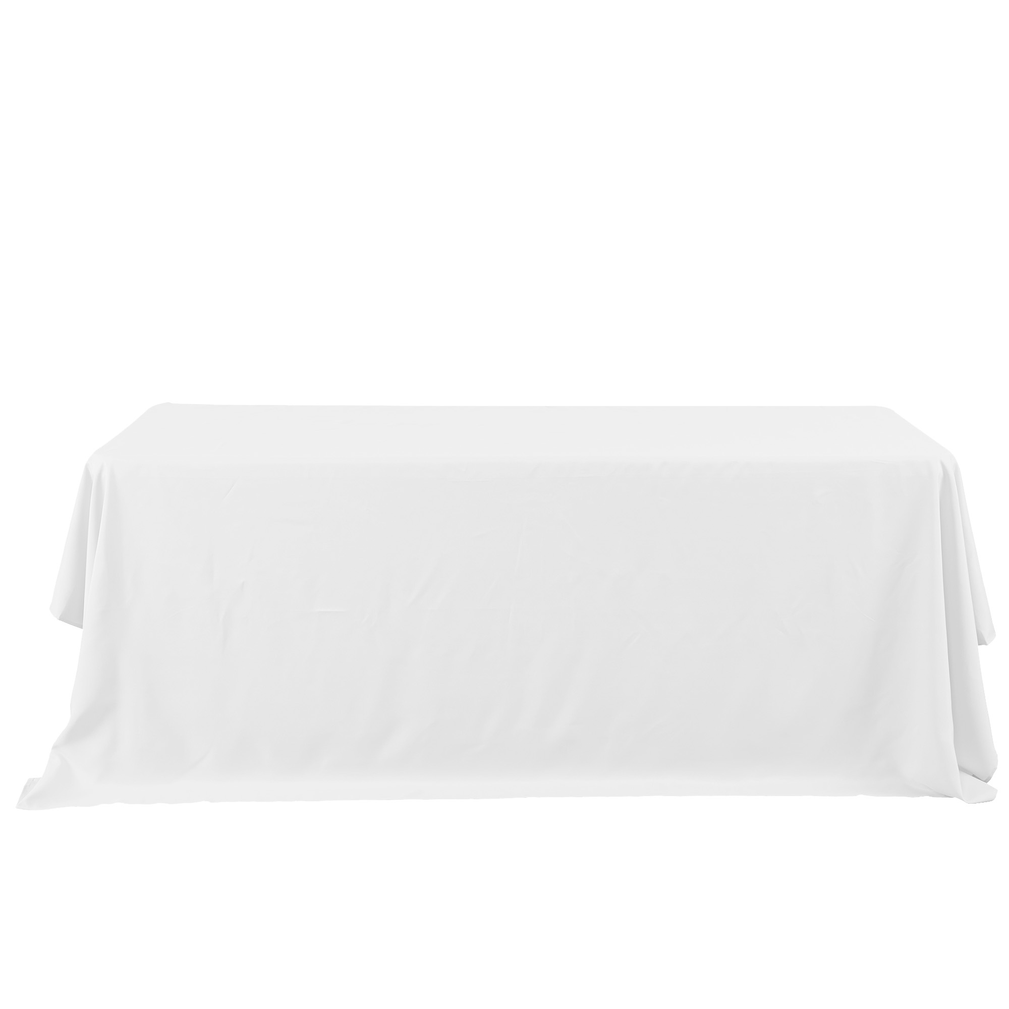 Rectangle Polyester Table Cover 90" x 132" - White