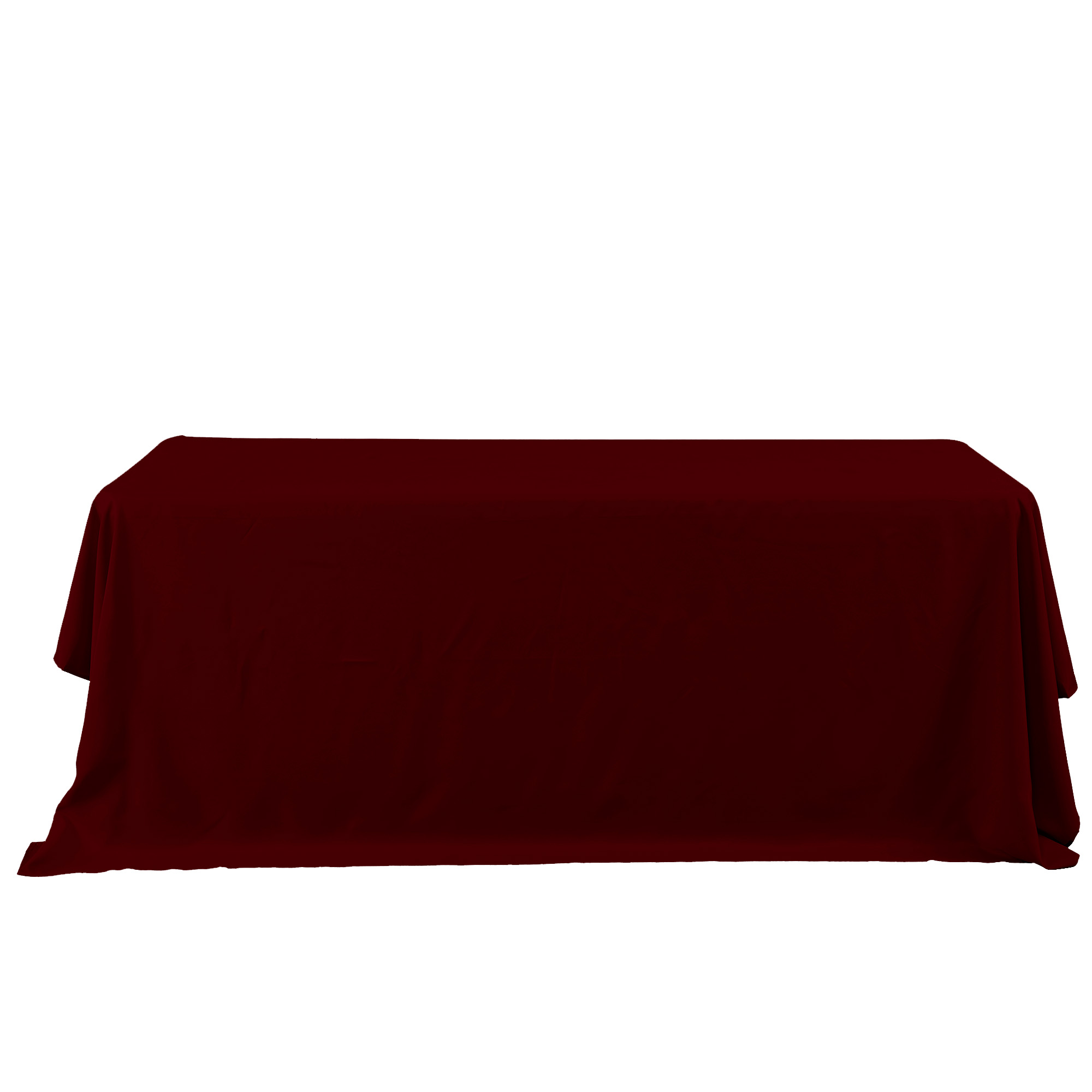 Rectangle Polyester Table Cover 90" x 132" - Burgundy