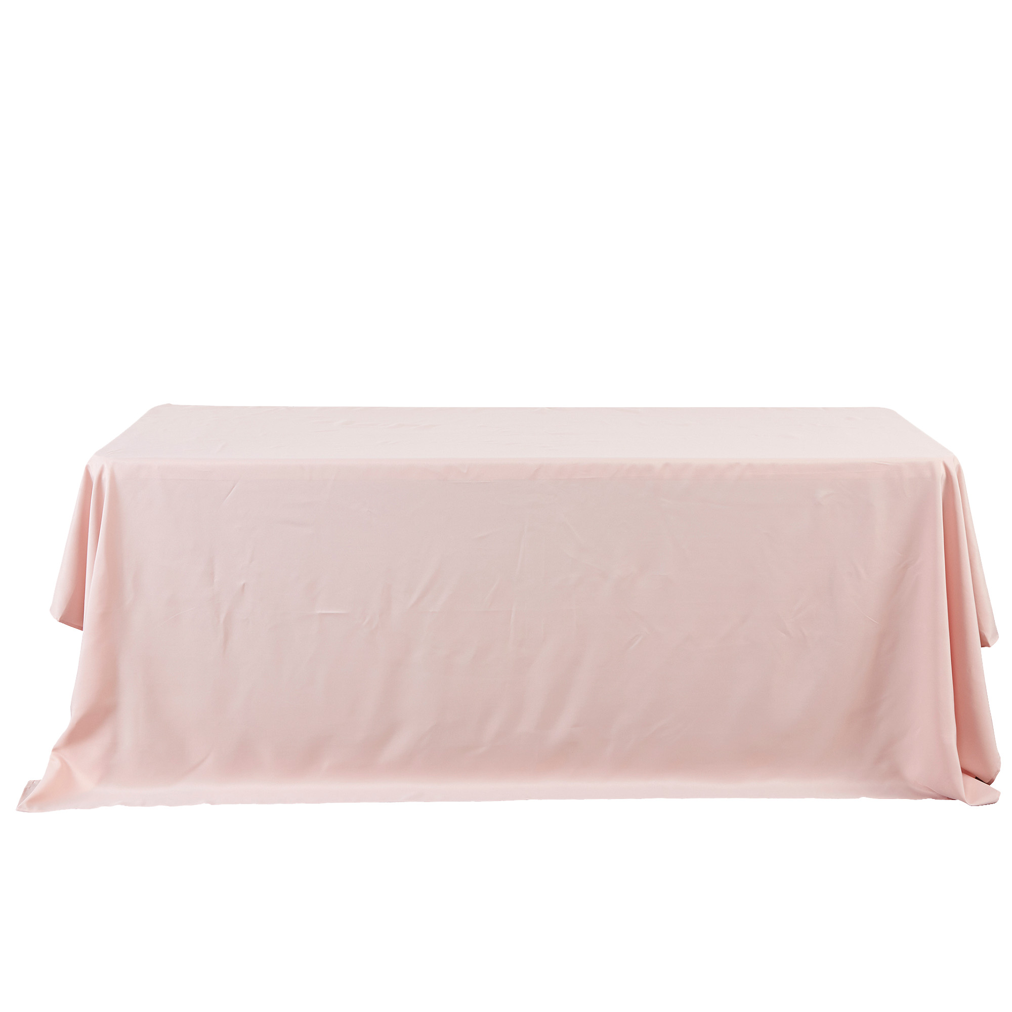 Rectangle Polyester Table Cover 90" x 132" - Blush
