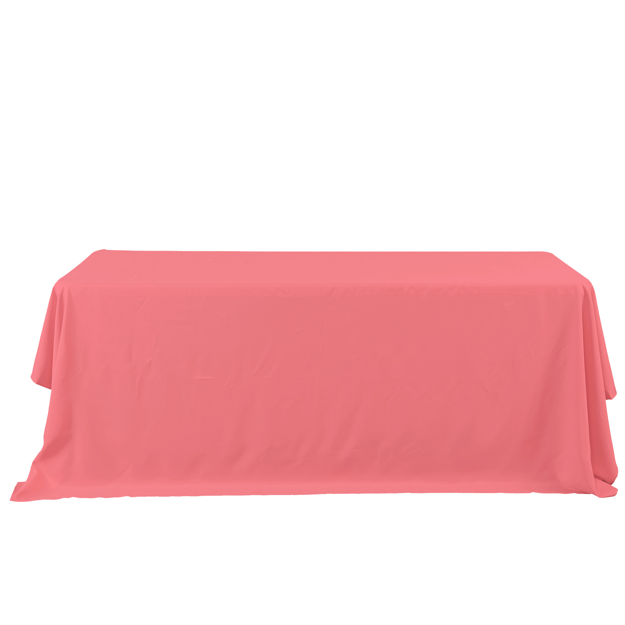 Rectangle Polyester Table Cover 90" x 132" - Coral