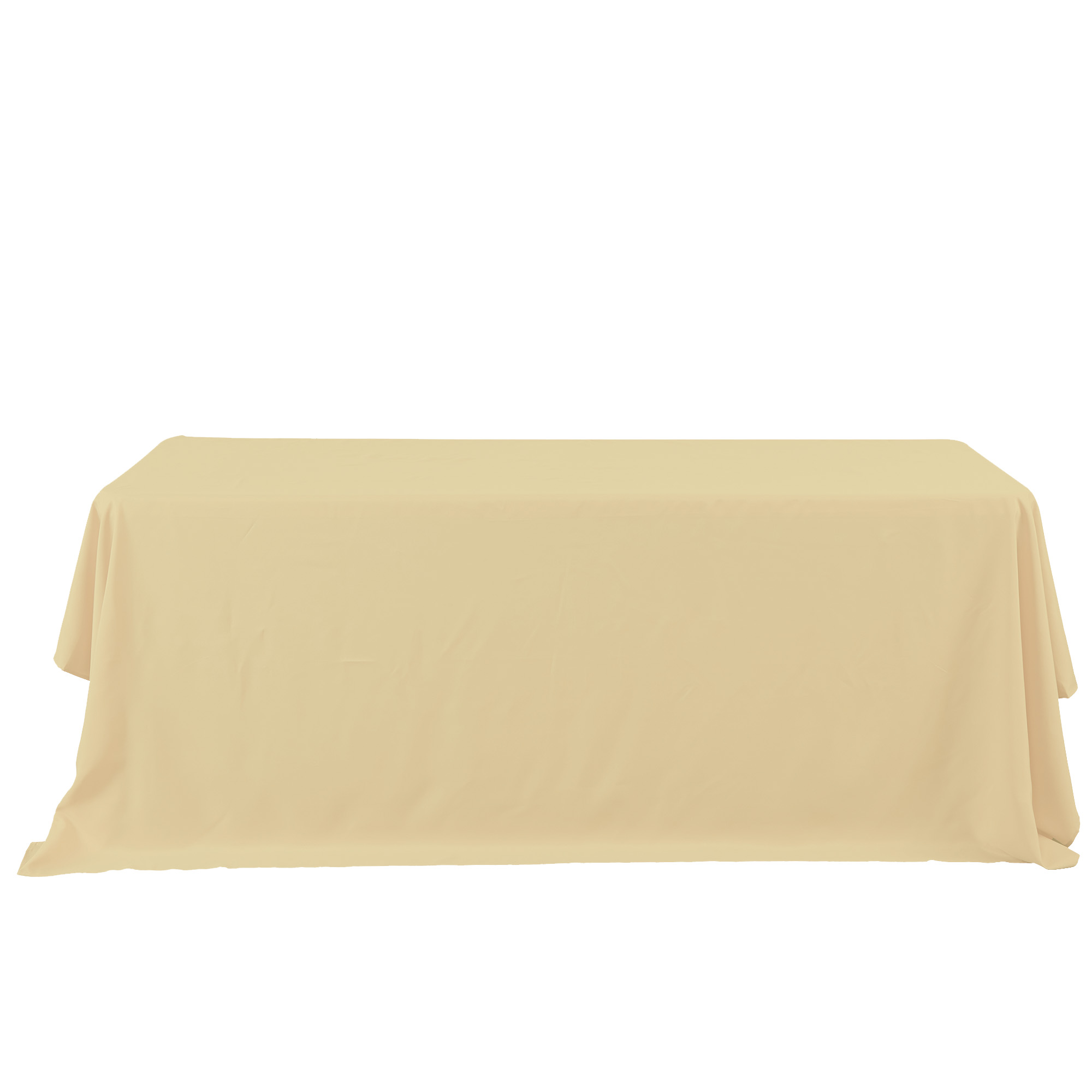 Rectangle Polyester Table Cover 90" x 132" - Ivory