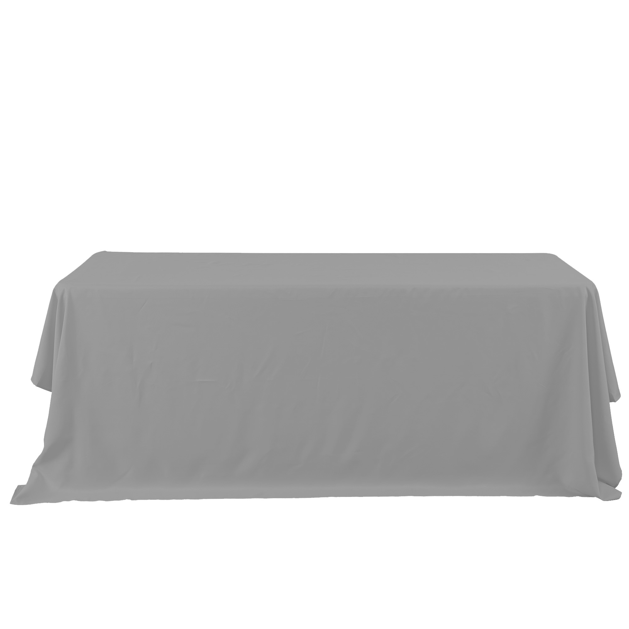 Rectangle Polyester Table Cover 90" x 132" - Silver