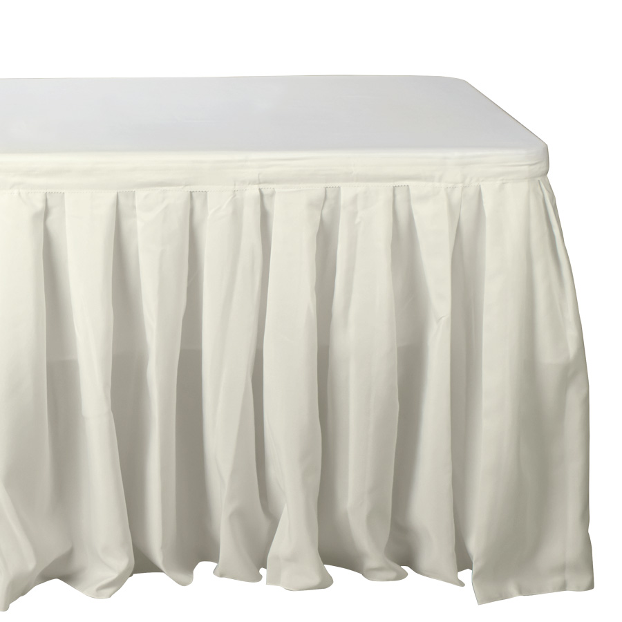 Polyester Table Skirt 17ft - Ivory