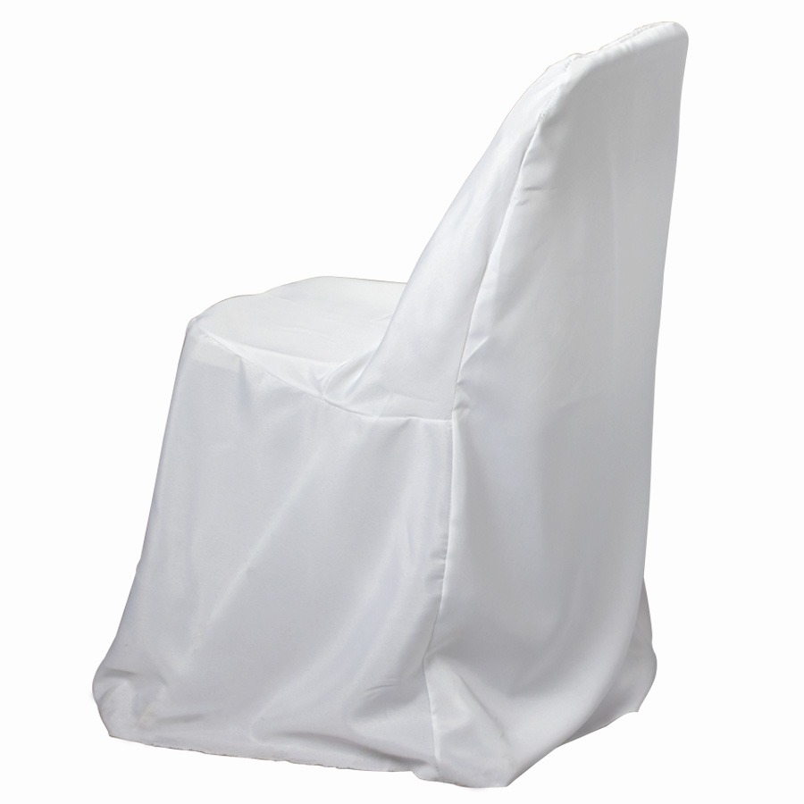 Polyester Folding Chair Cover - White