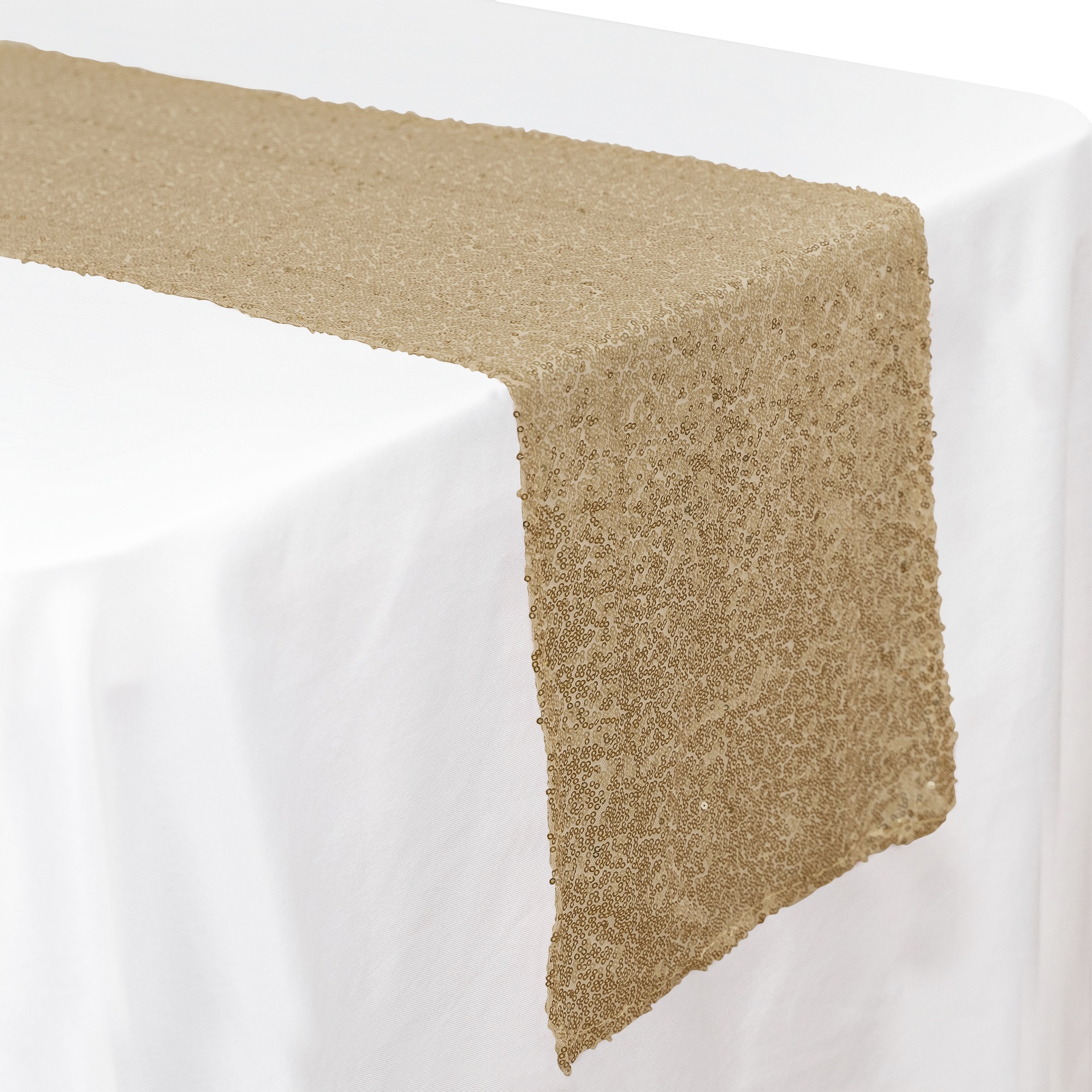 Sequin Table Runner 12" x 108" - Champagne