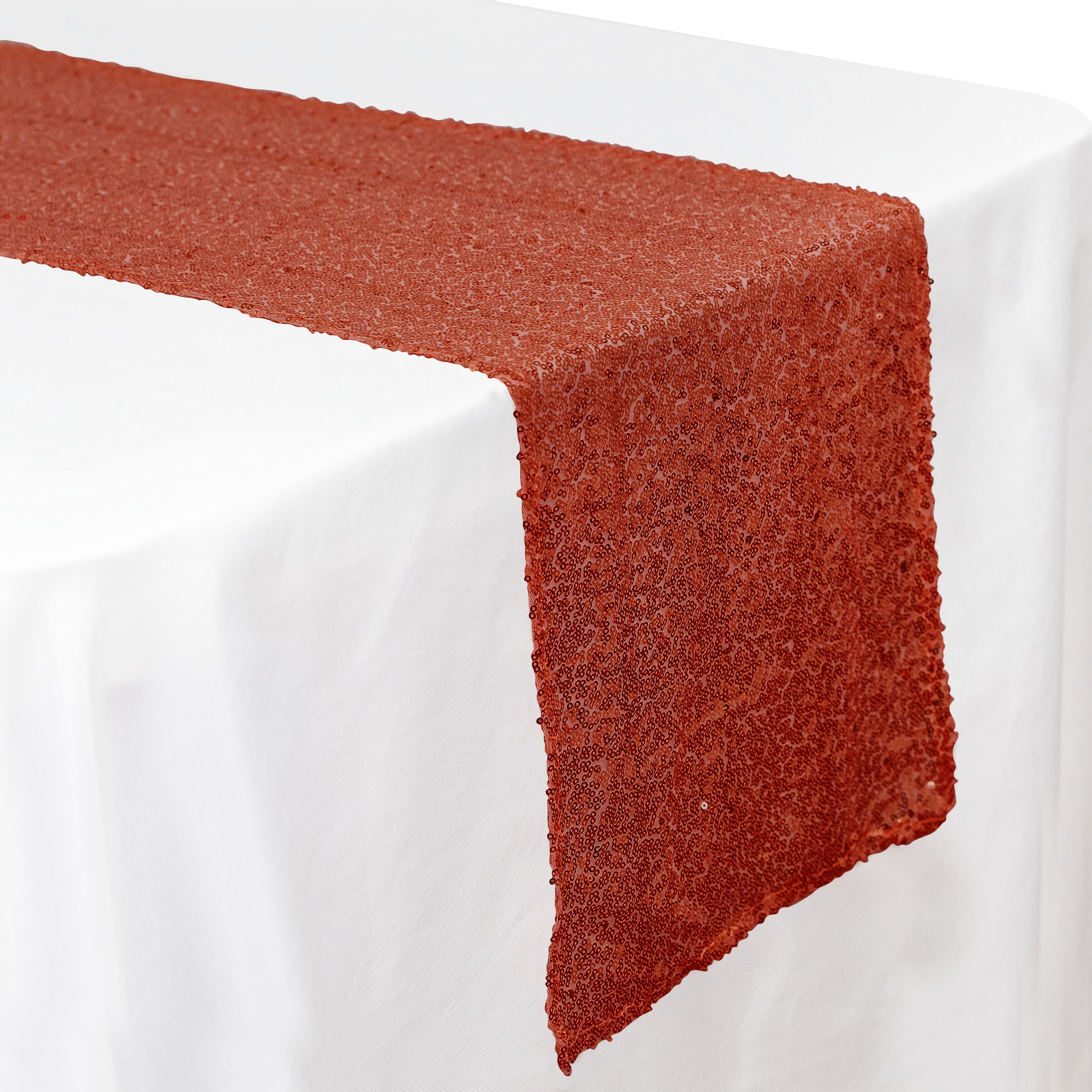 Sequin Table Runner 12" x 108" - Red