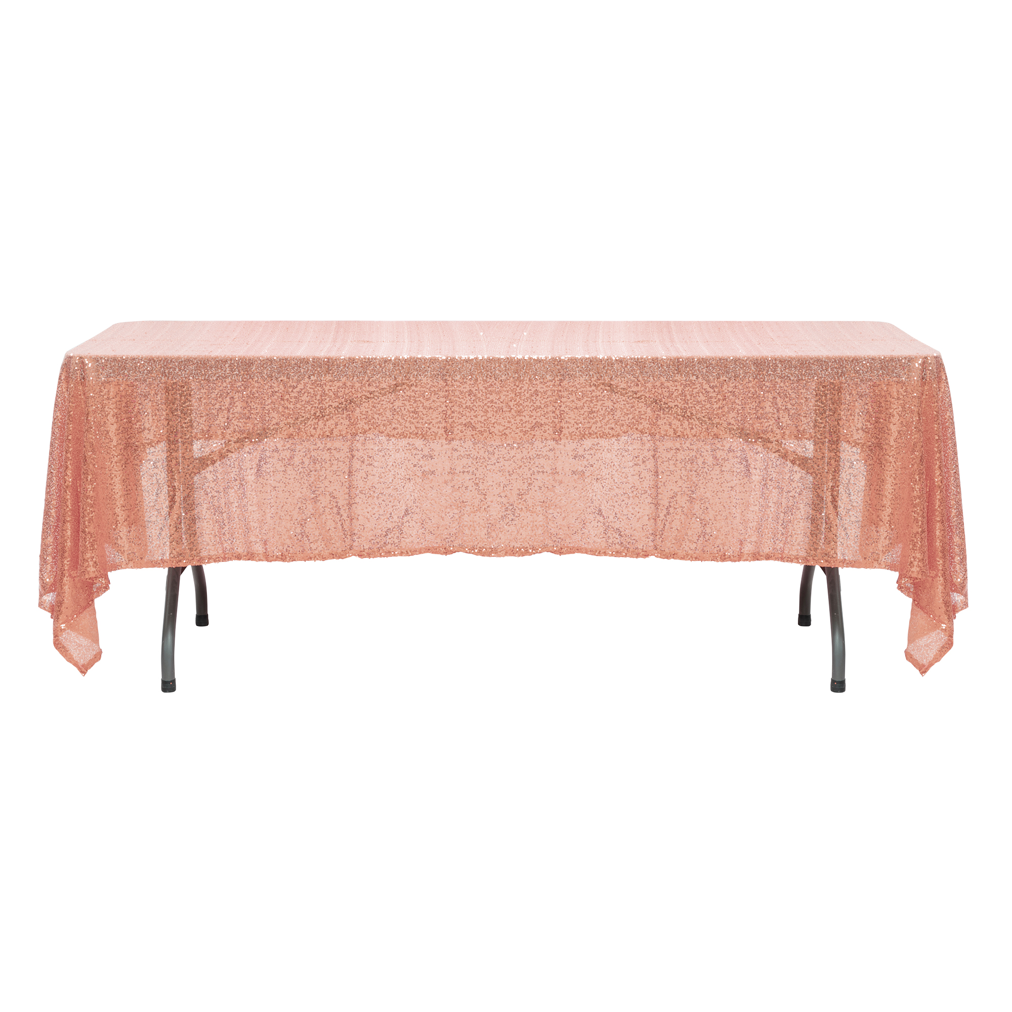 Rectangle Sequin Table Cover 60" x 102" - Blush
