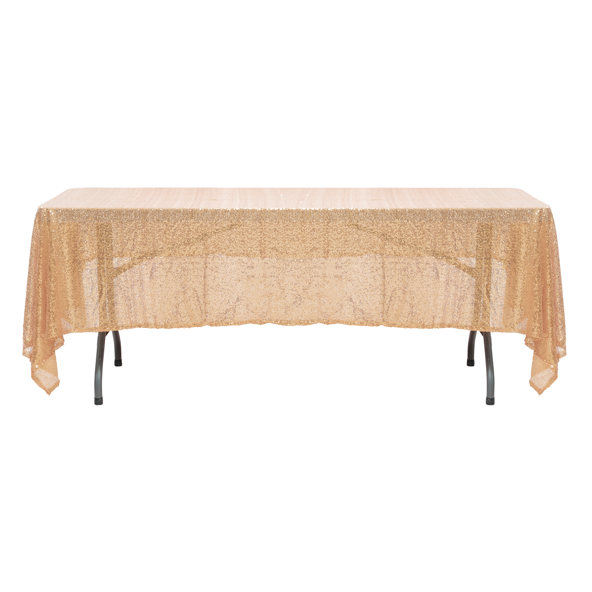Rectangle Sequin Table Cover 60" x 102" - Champagne