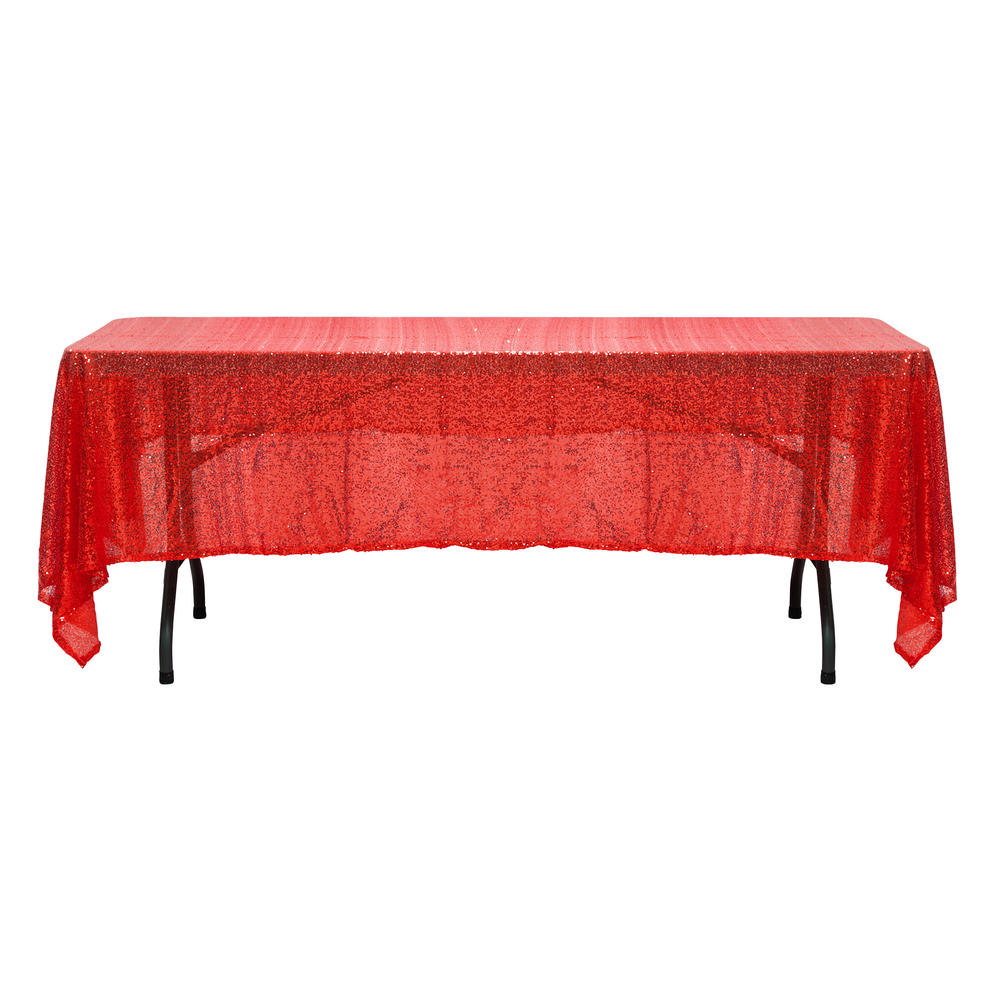 Rectangle Sequin Table Cover 60" x 102" - Red