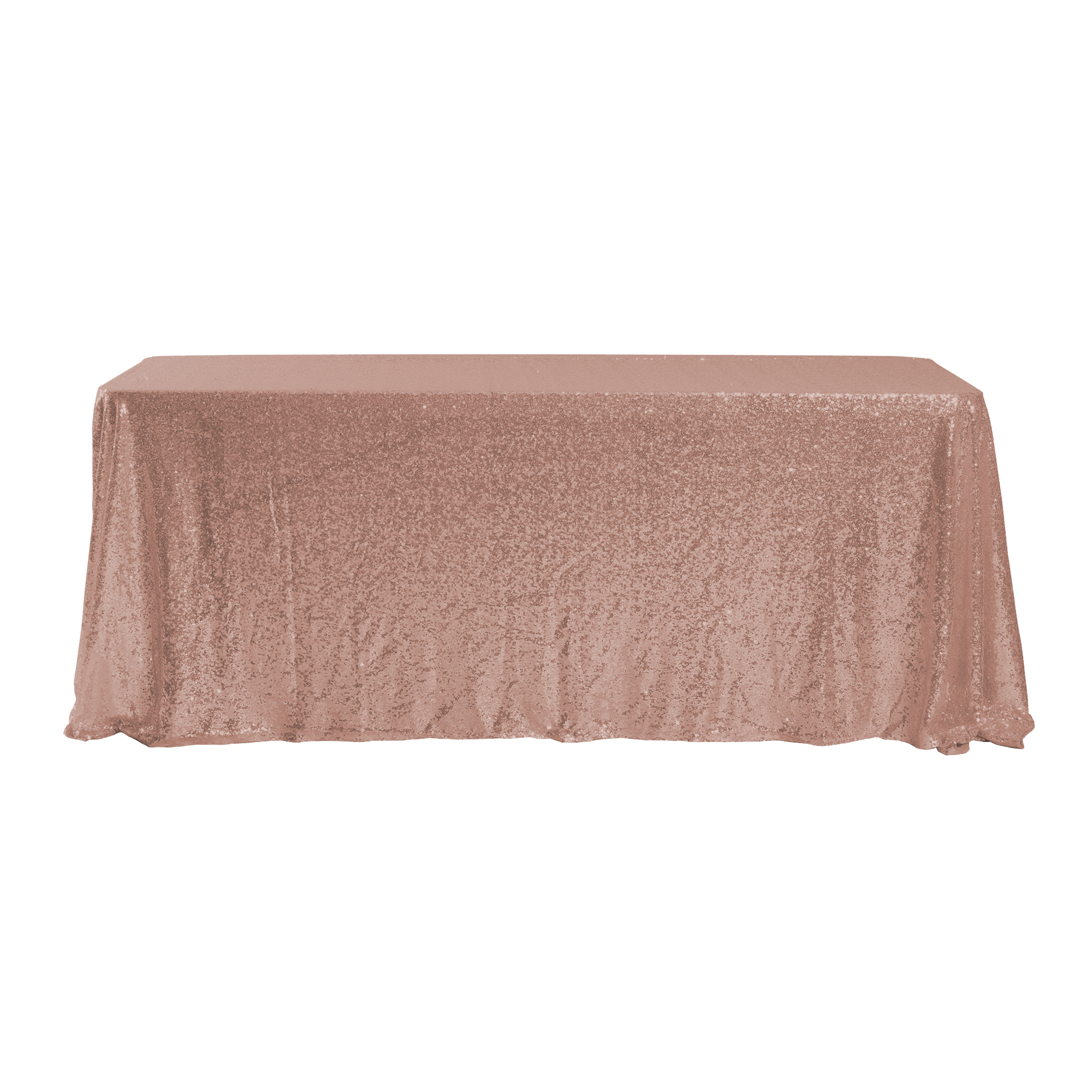 Rectangle Sequin Table Cover 90" x 156" - Blush