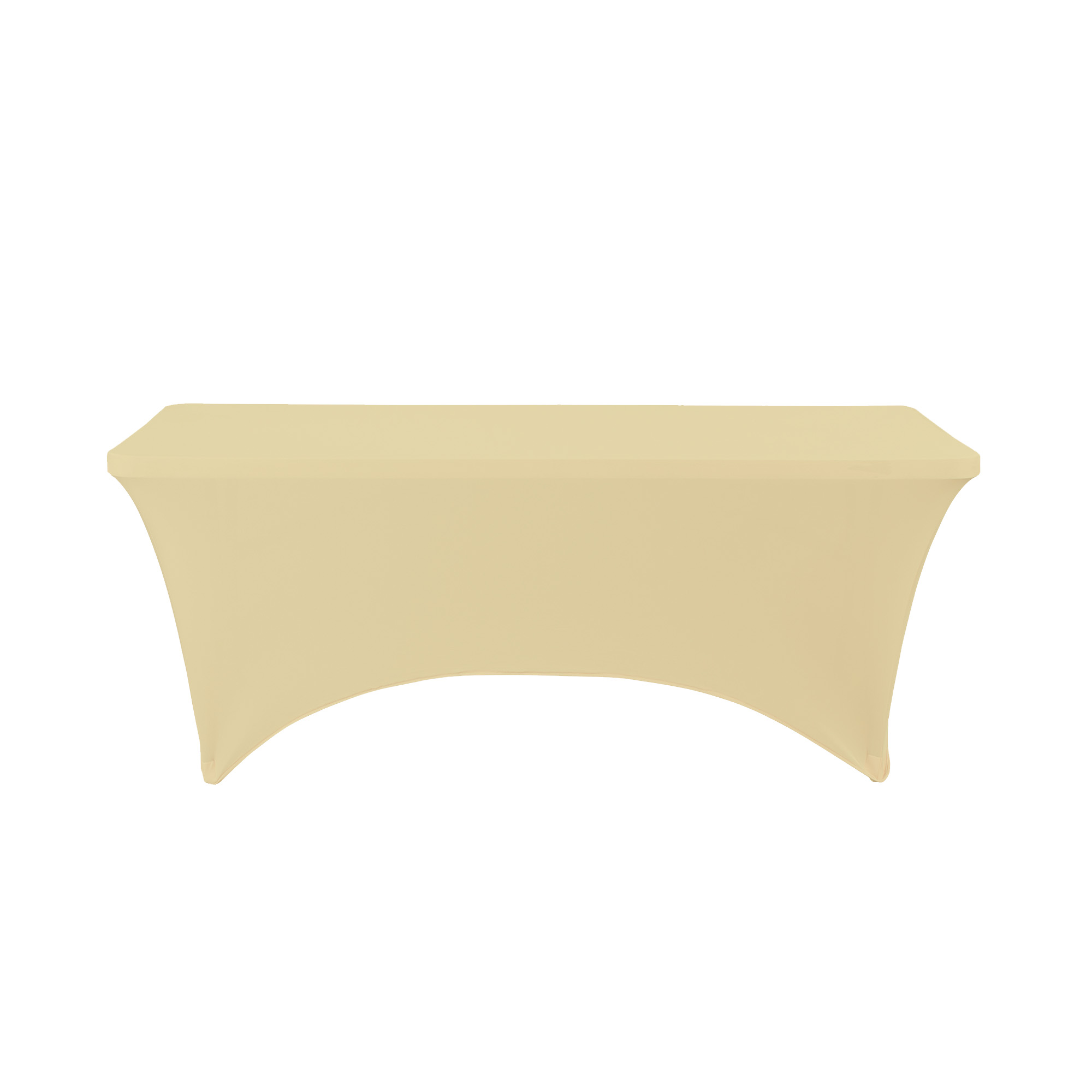 Spandex Rectangle Table Covers 8ft - Ivory