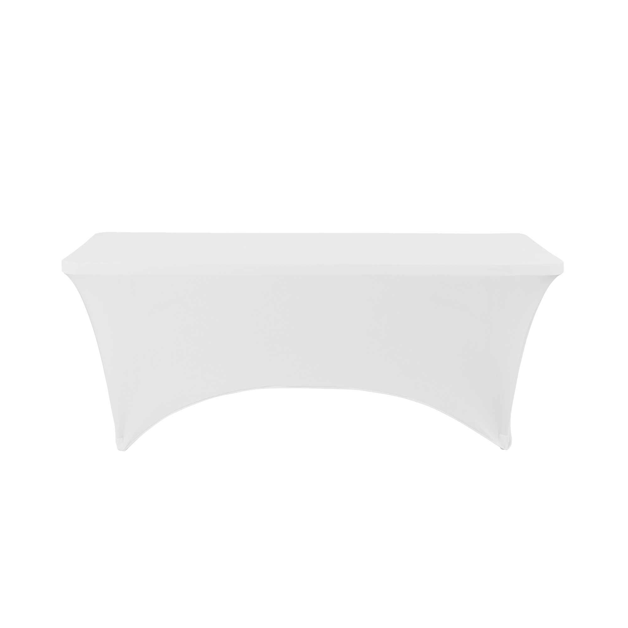 Spandex Rectangle Table Covers 8ft - White