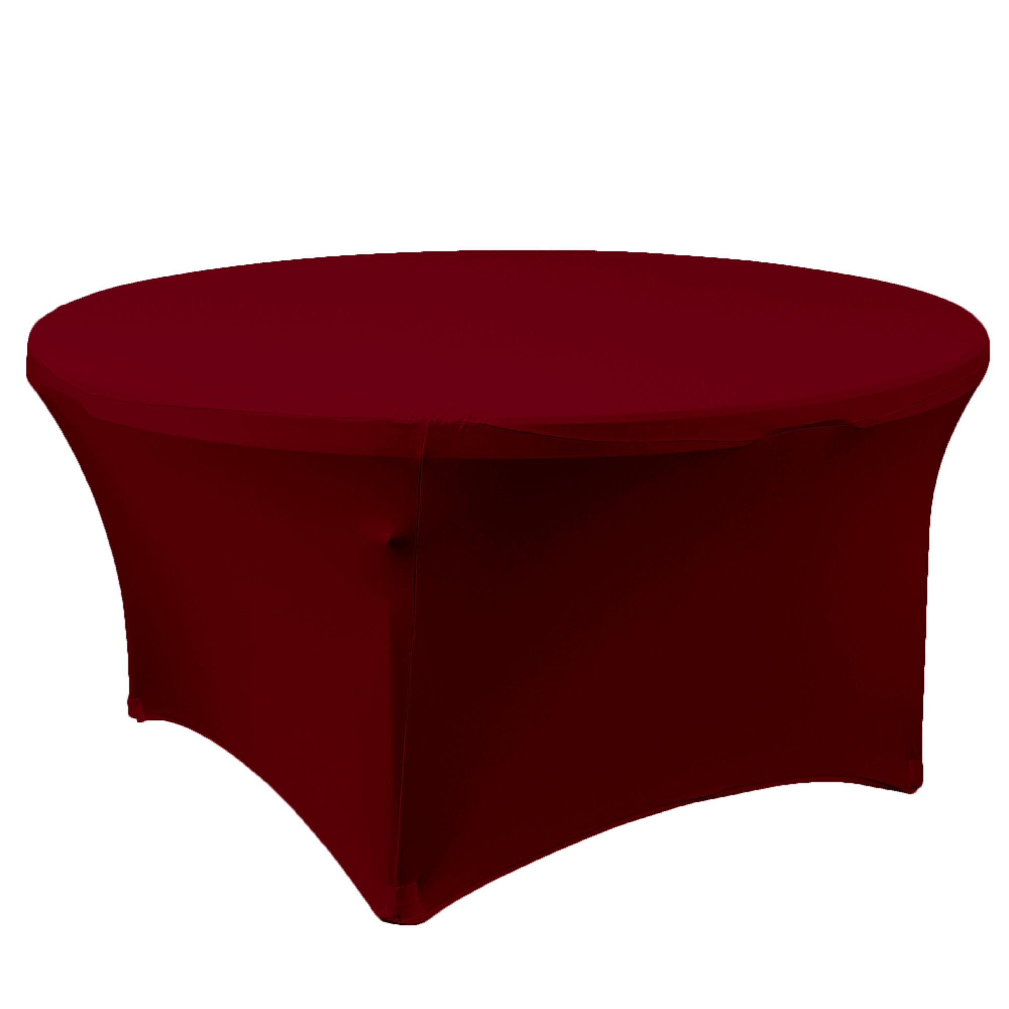 Spandex Round Table Cover 60" - Burgundy