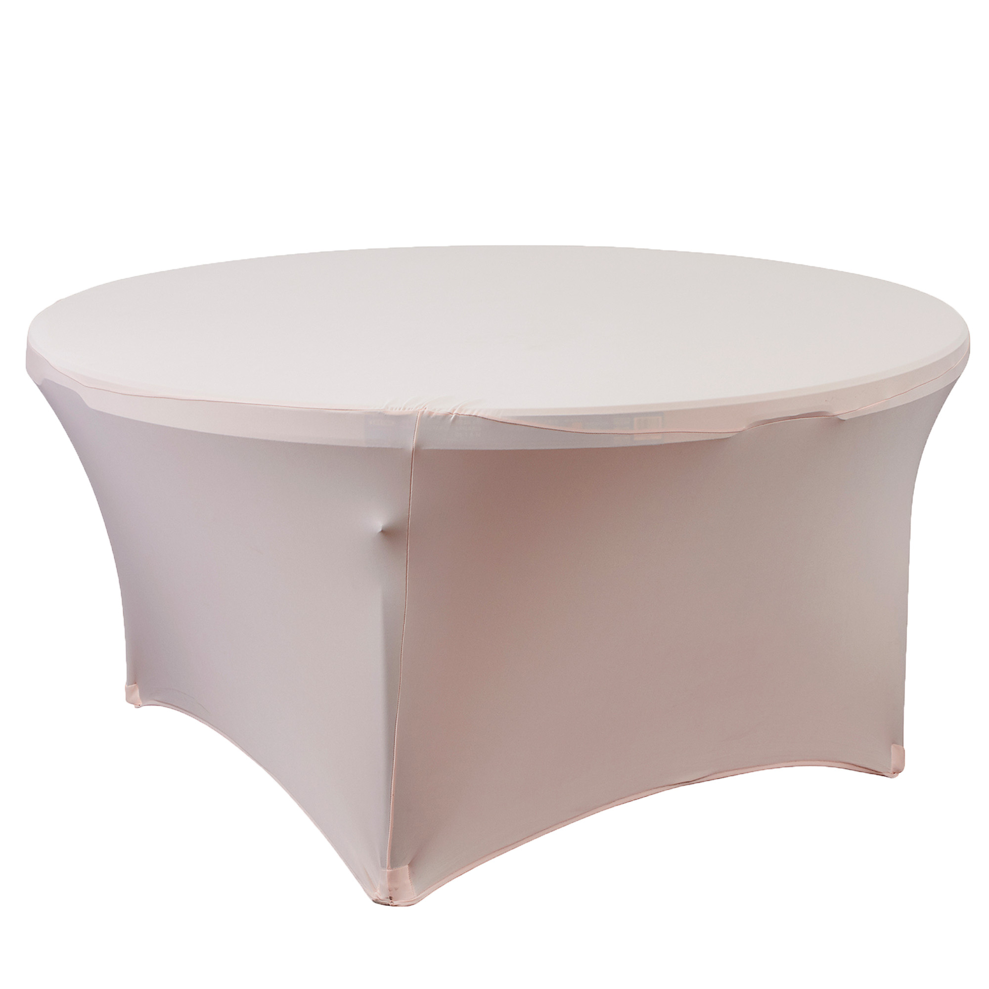 Spandex Round Table Cover 60" - Blush