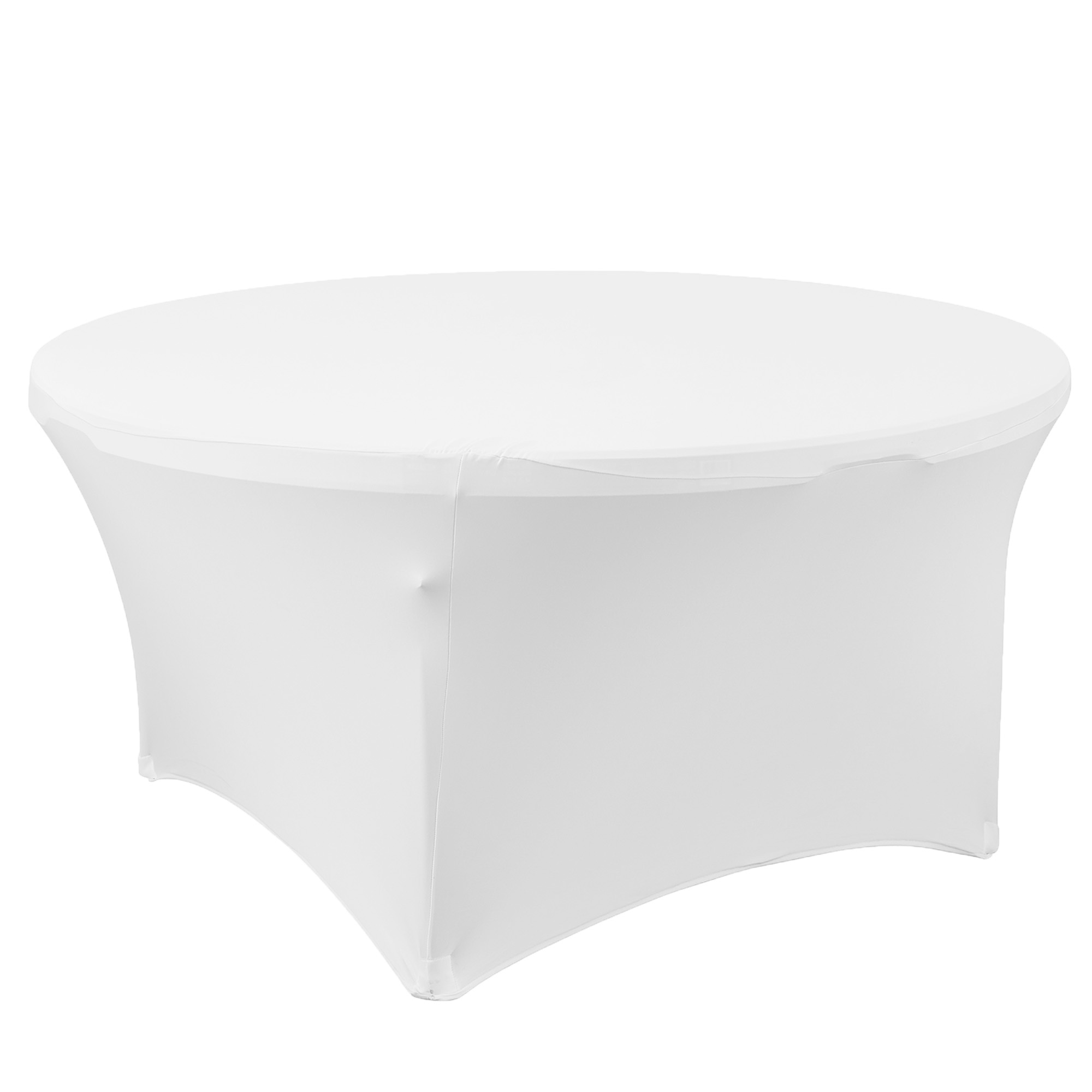 Spandex Round Table Cover 72" - White