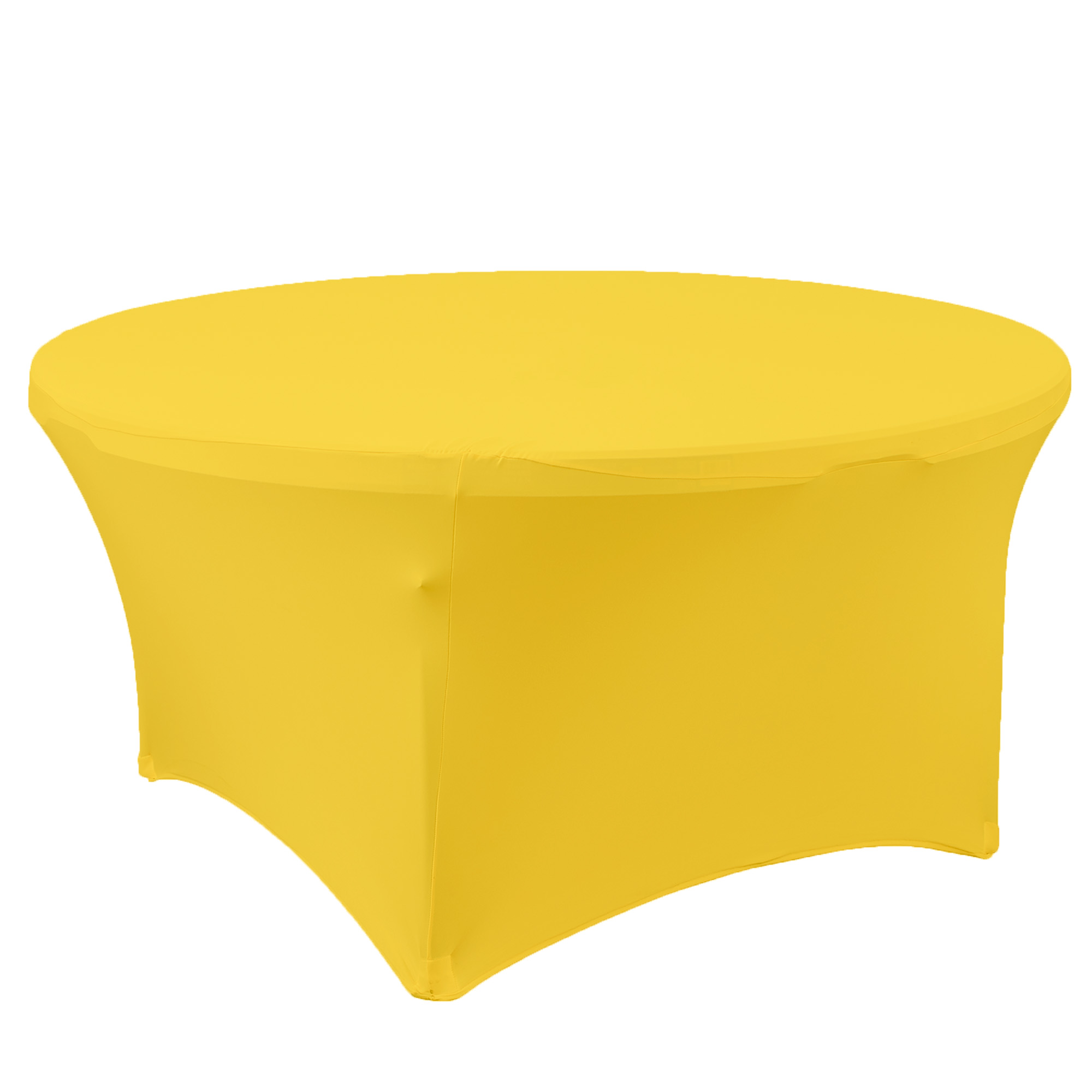 Spandex Round Table Cover 72" - Yellow