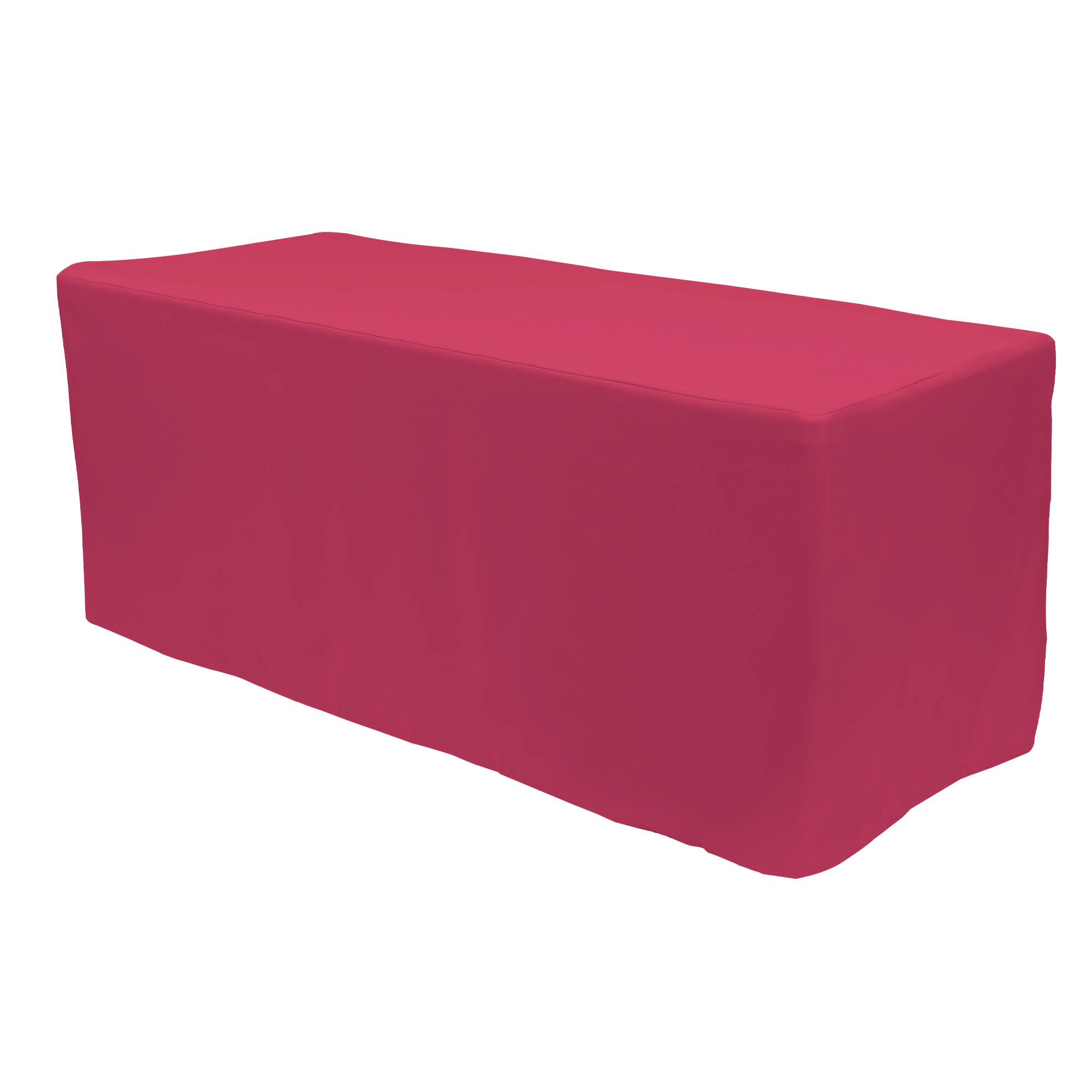 Fitted Polyester Rectangular Table Cover 8ft - Magenta