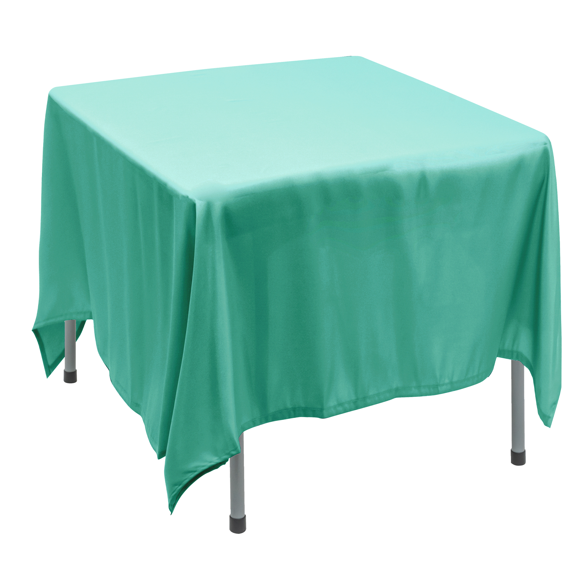 Polyester Square Table Cover 90" - Aqua