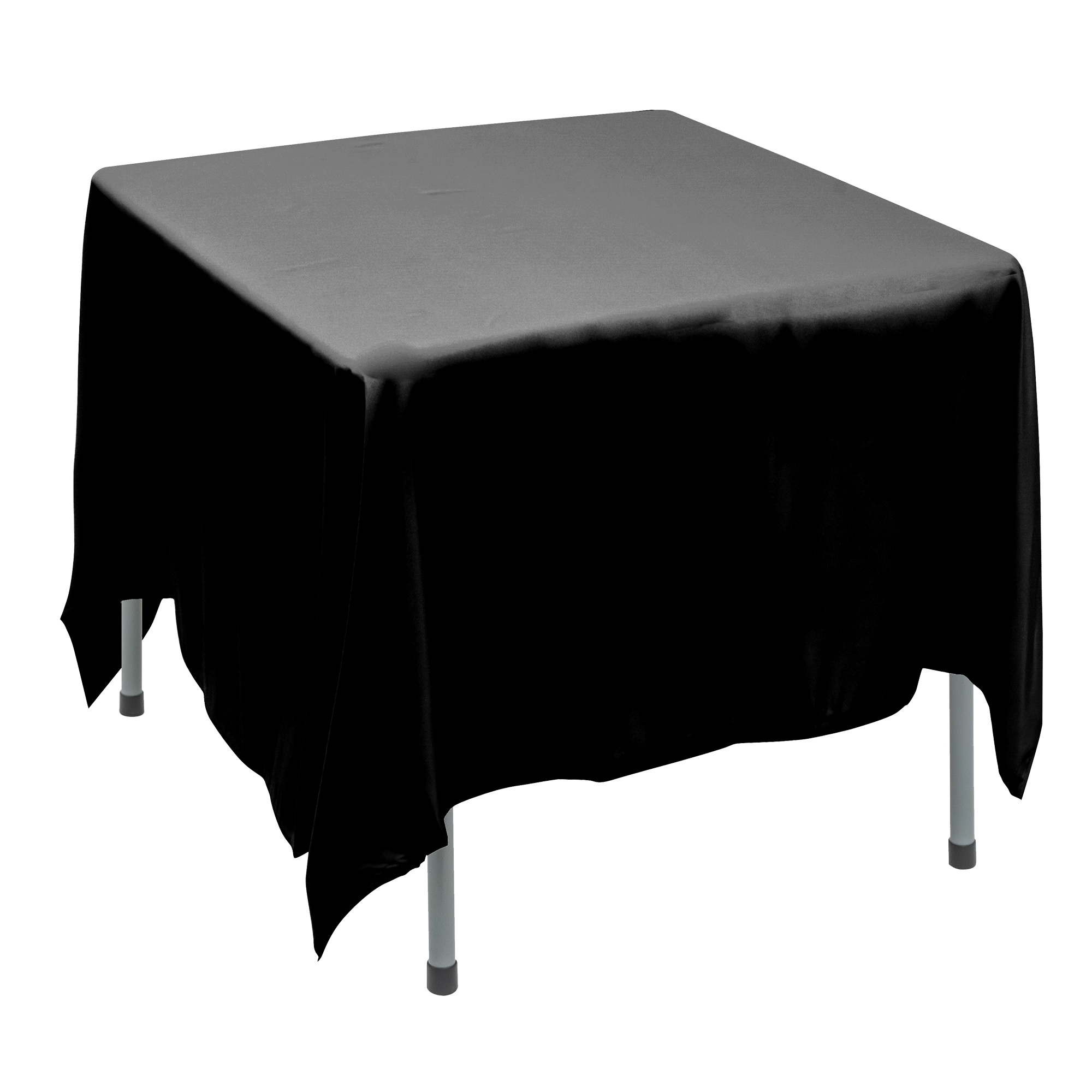 Polyester Square Table Cover 90" - Black
