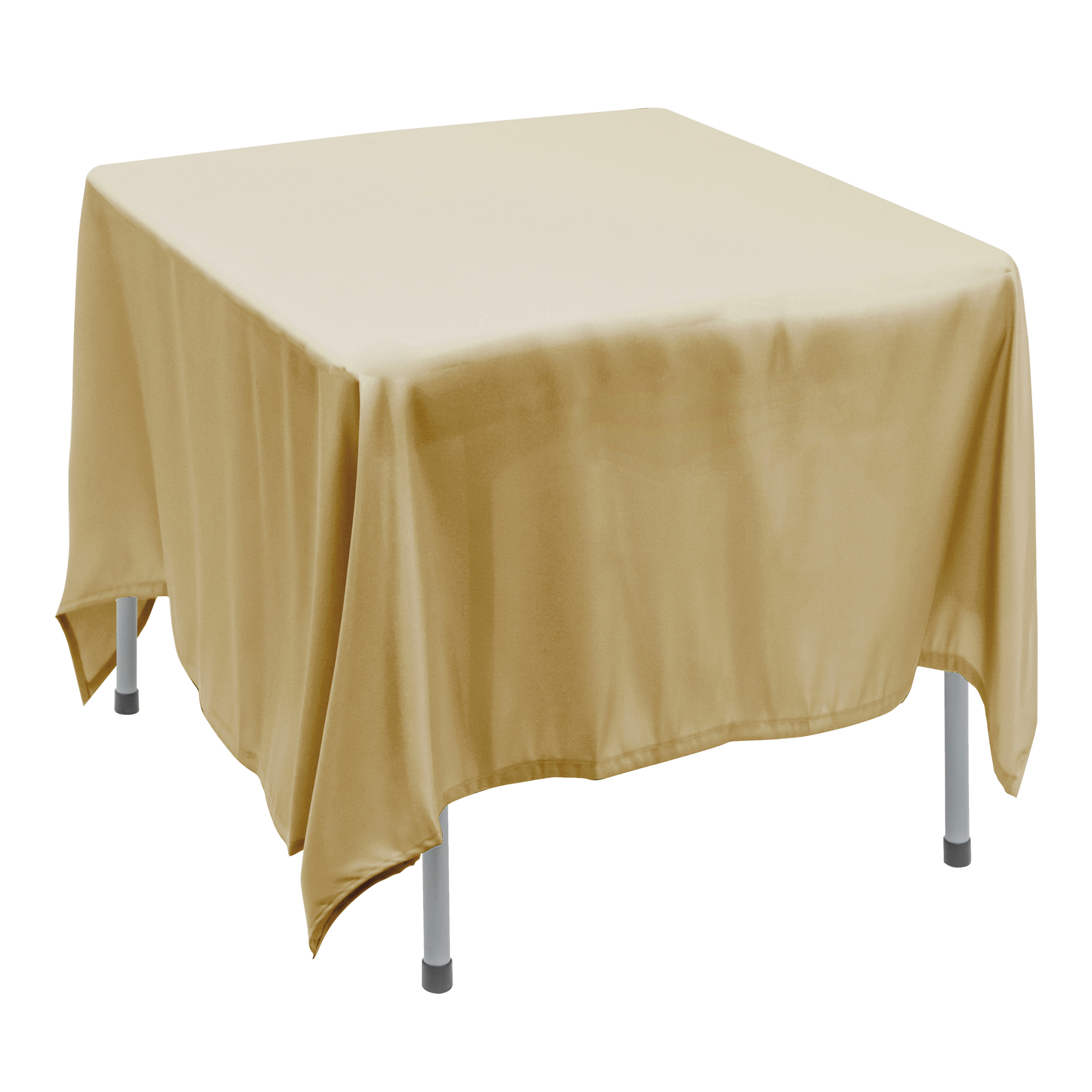 Polyester Square Table Cover 90" - Champagne