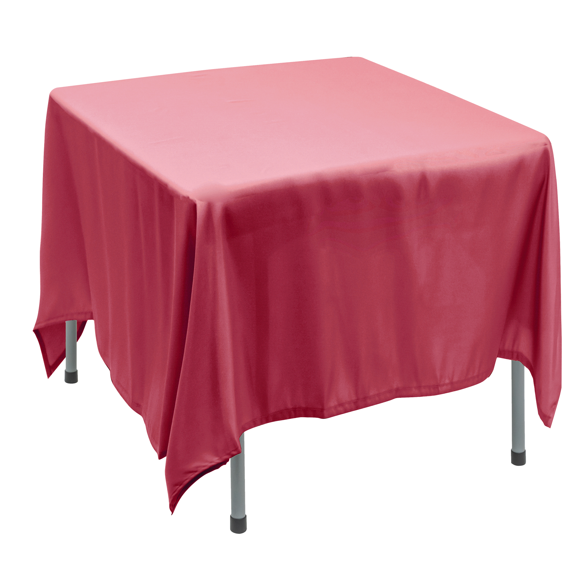 Polyester Square Table Cover 90" - Coral