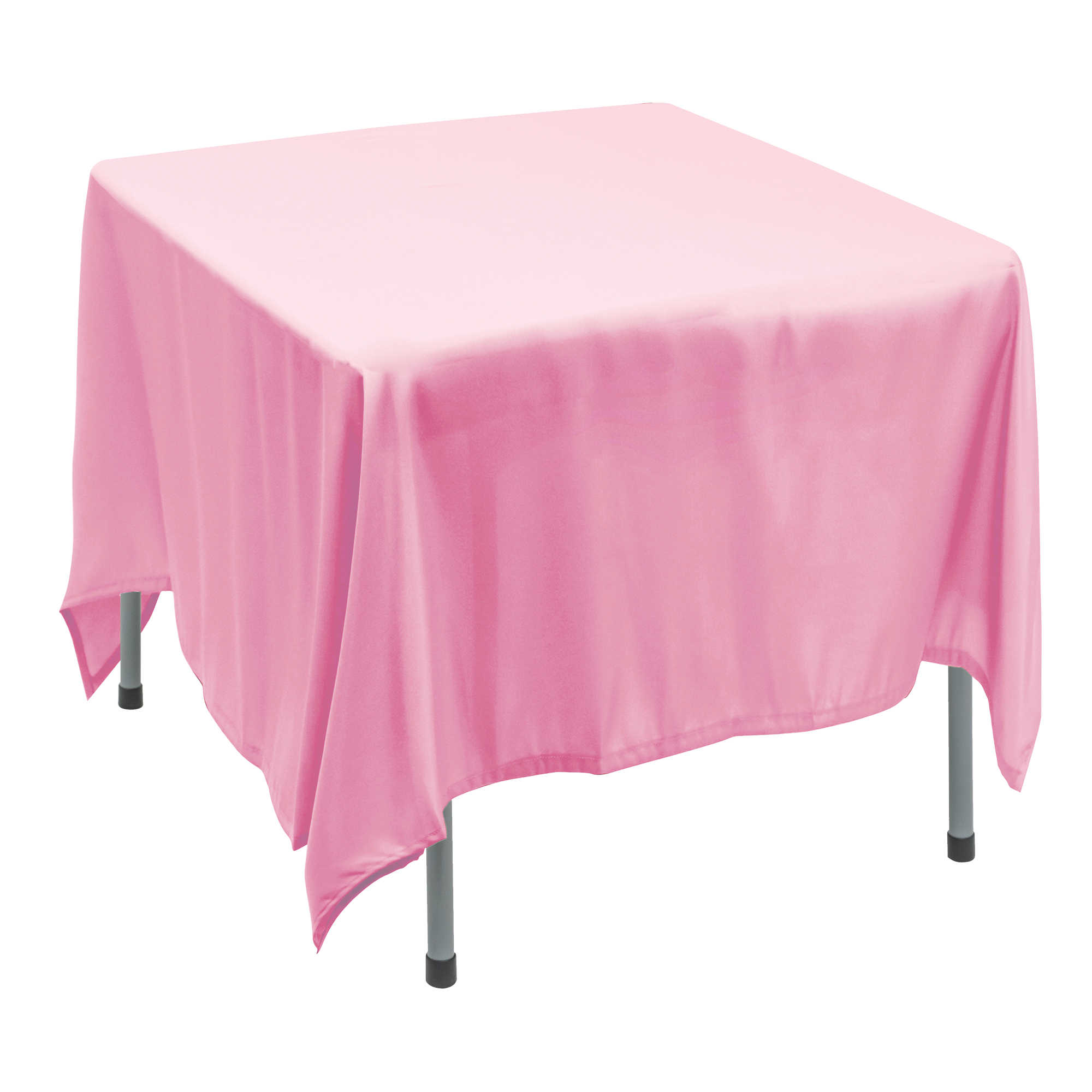 Polyester Square Table Cover 90" - Pink