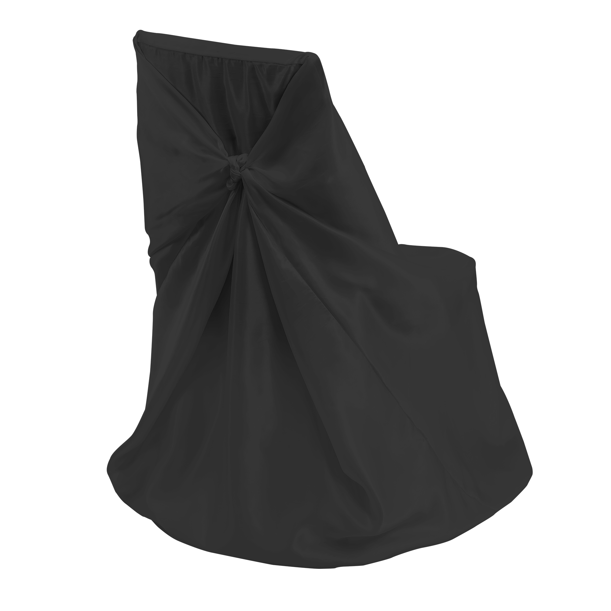 Universal Satin Chair Cover - Black