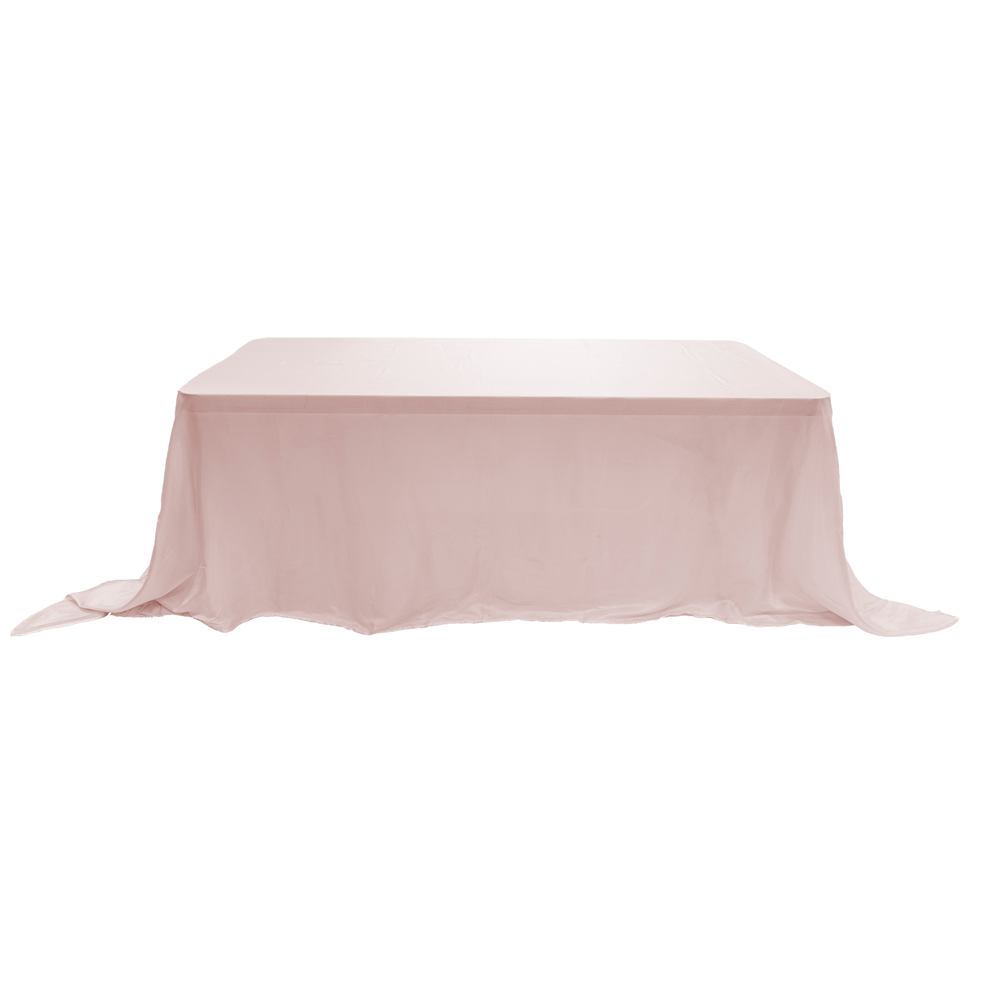 Satin Table Cover 90" x 132" - Blush
