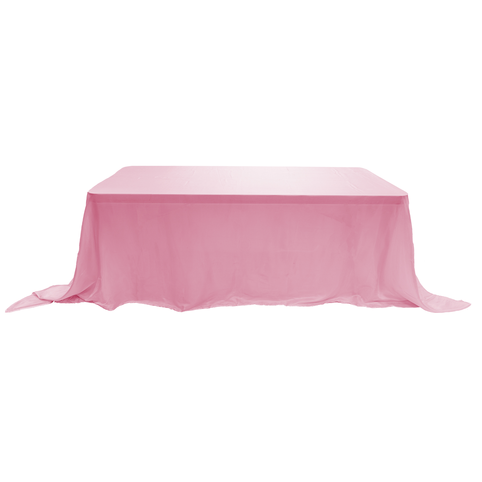 Satin Table Cover 90" x 132" - Pink