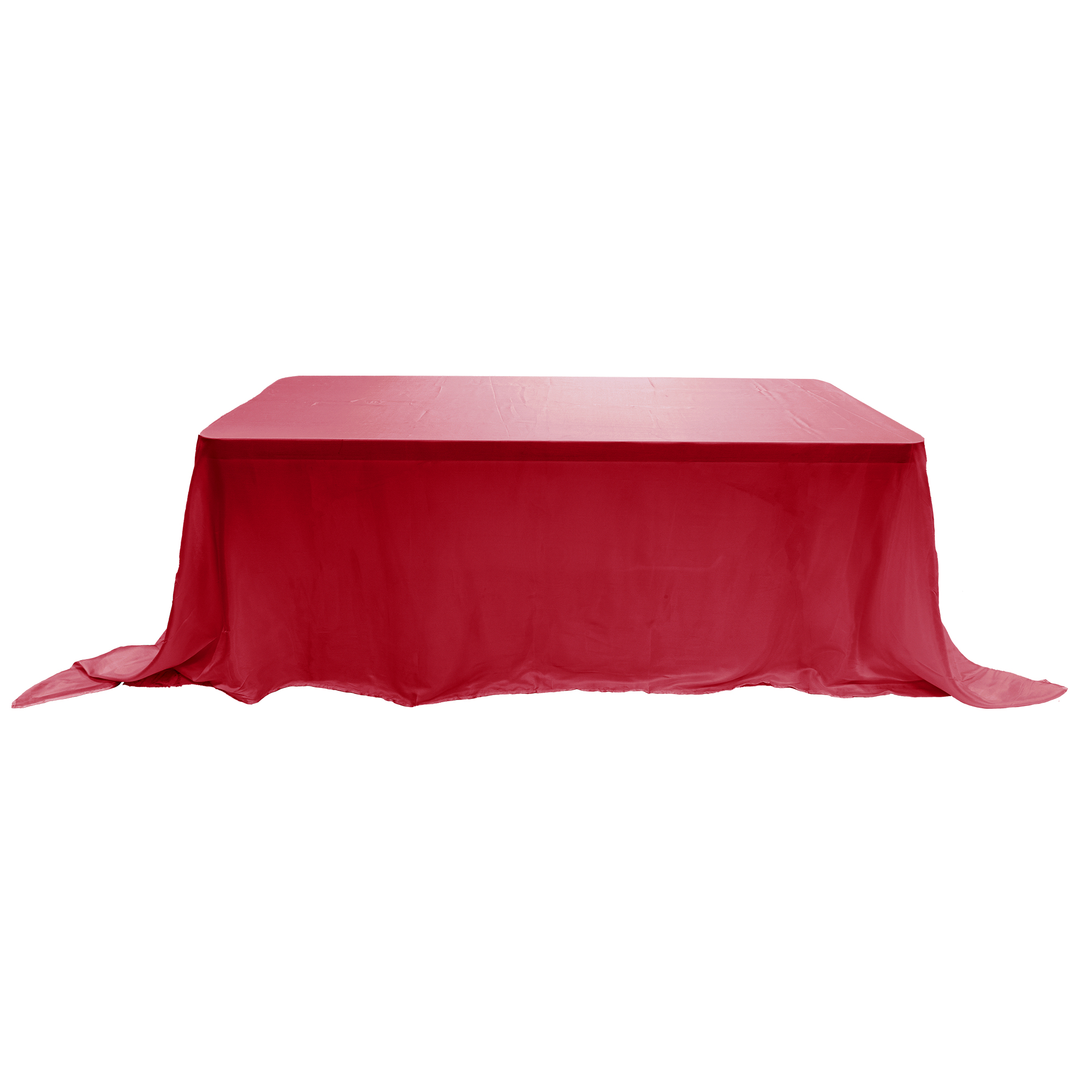 Satin Table Cover 90" x 132" - Red