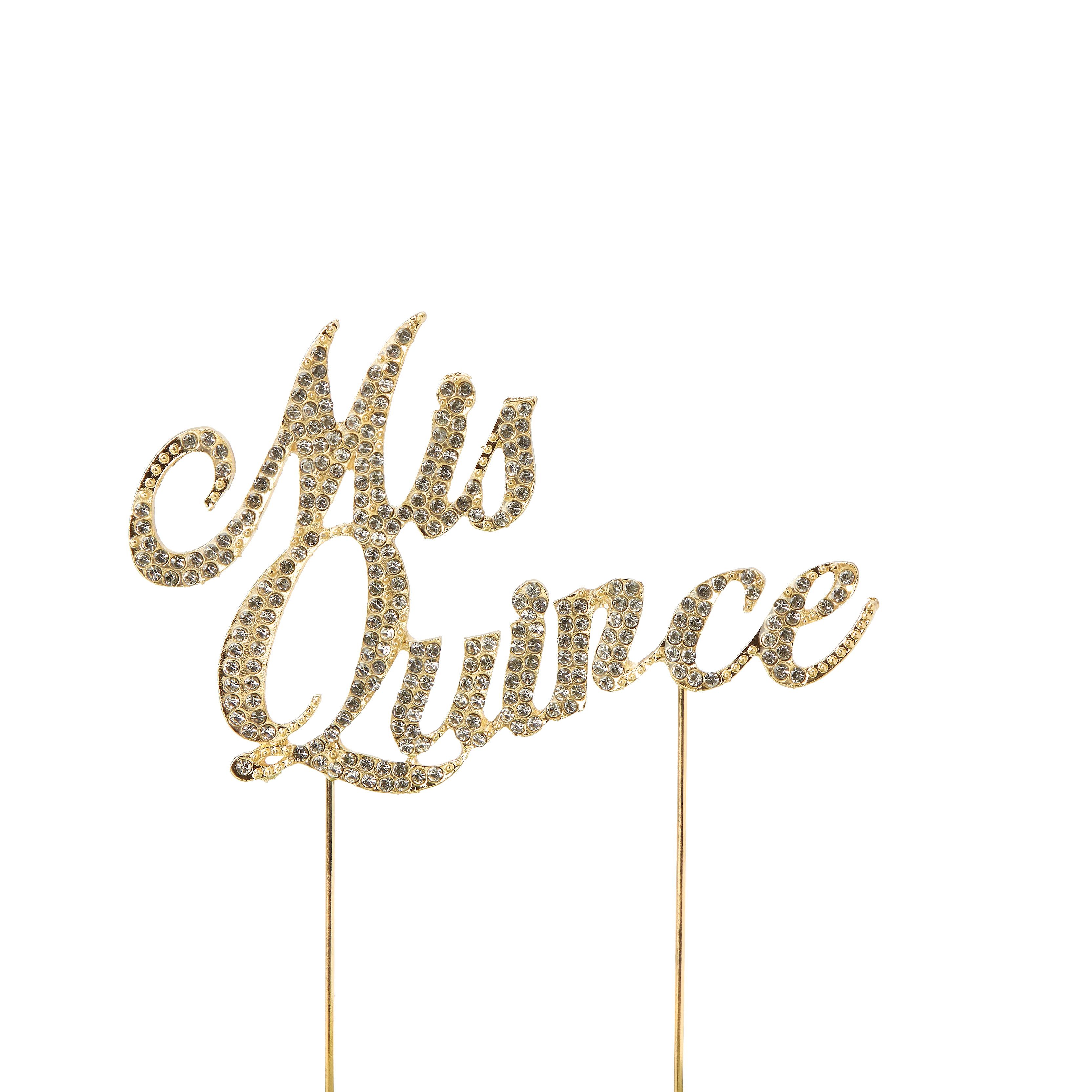 Rhinestone Cake Topper - "Mis Quince" - Gold