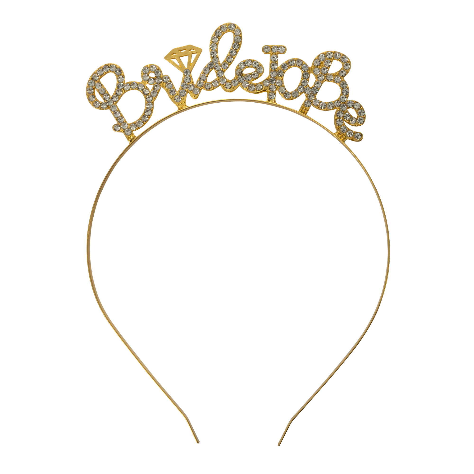 Headband "Bride to be" With Rhinestone 1¼" - Gold