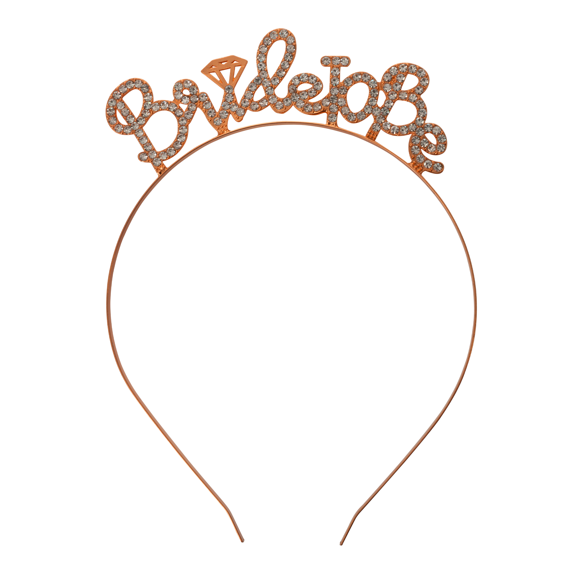 Headband "Bride to be" With Rhinestone 1¼" - Rose Gold