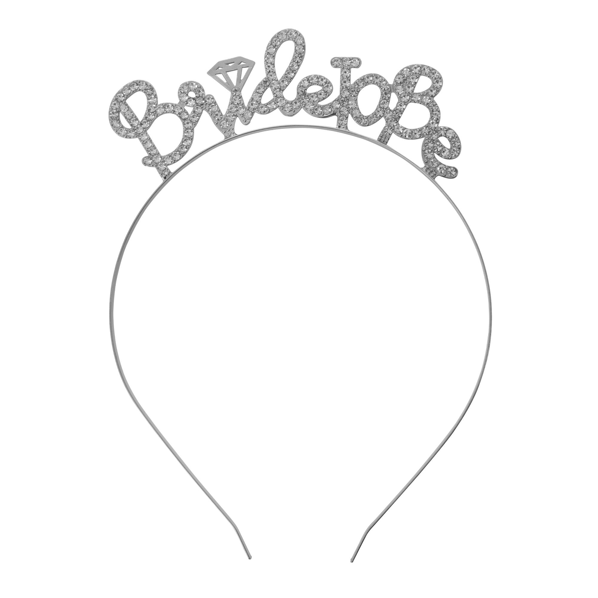 Headband "Bride to be" With Rhinestone 1¼" - Silver